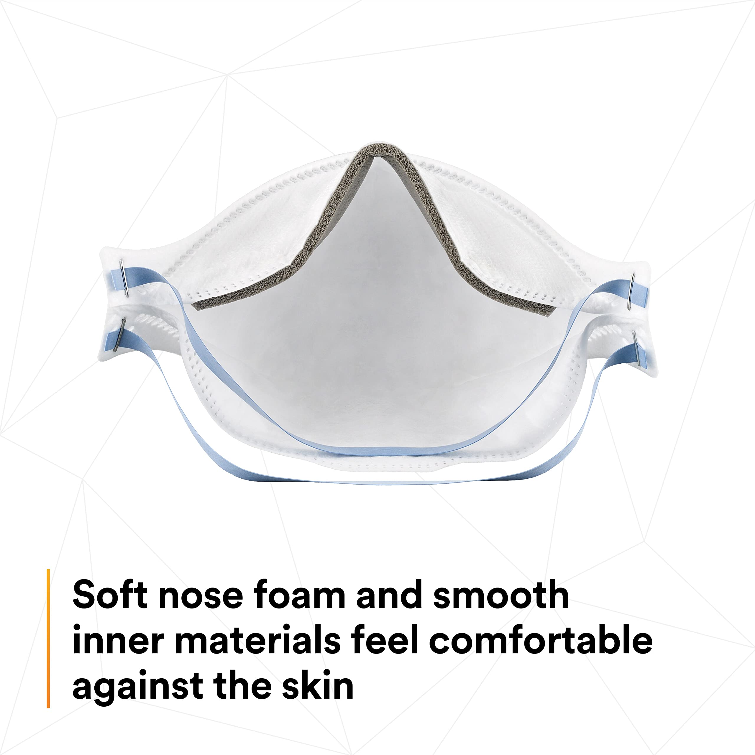 3M Aura Particulate Respirator 9205+, N95, Pack of 20 Disposable Respirators, Individually Wrapped, 3 Panel Flat Fold Design Allows for Facial Movements, Comfortable, NIOSH Approved, Smoke
