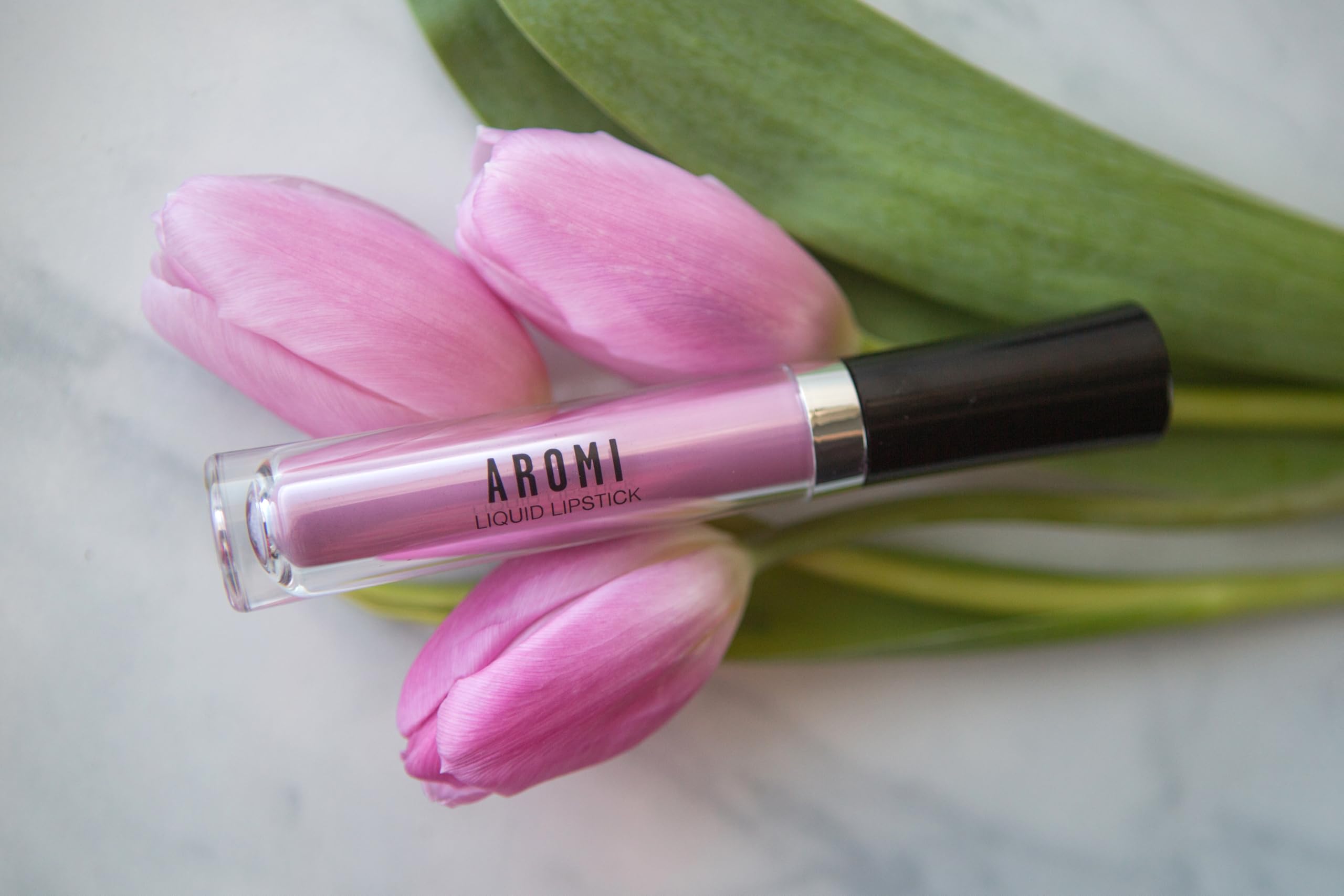 Aromi Matte Liquid Lipstick | Light, Baby Pink Lip Color with Blue Undertones, Long-lasting, Vegan, Cruelty-free, Smudge Proof, Waterproof (Ballet Slipper)