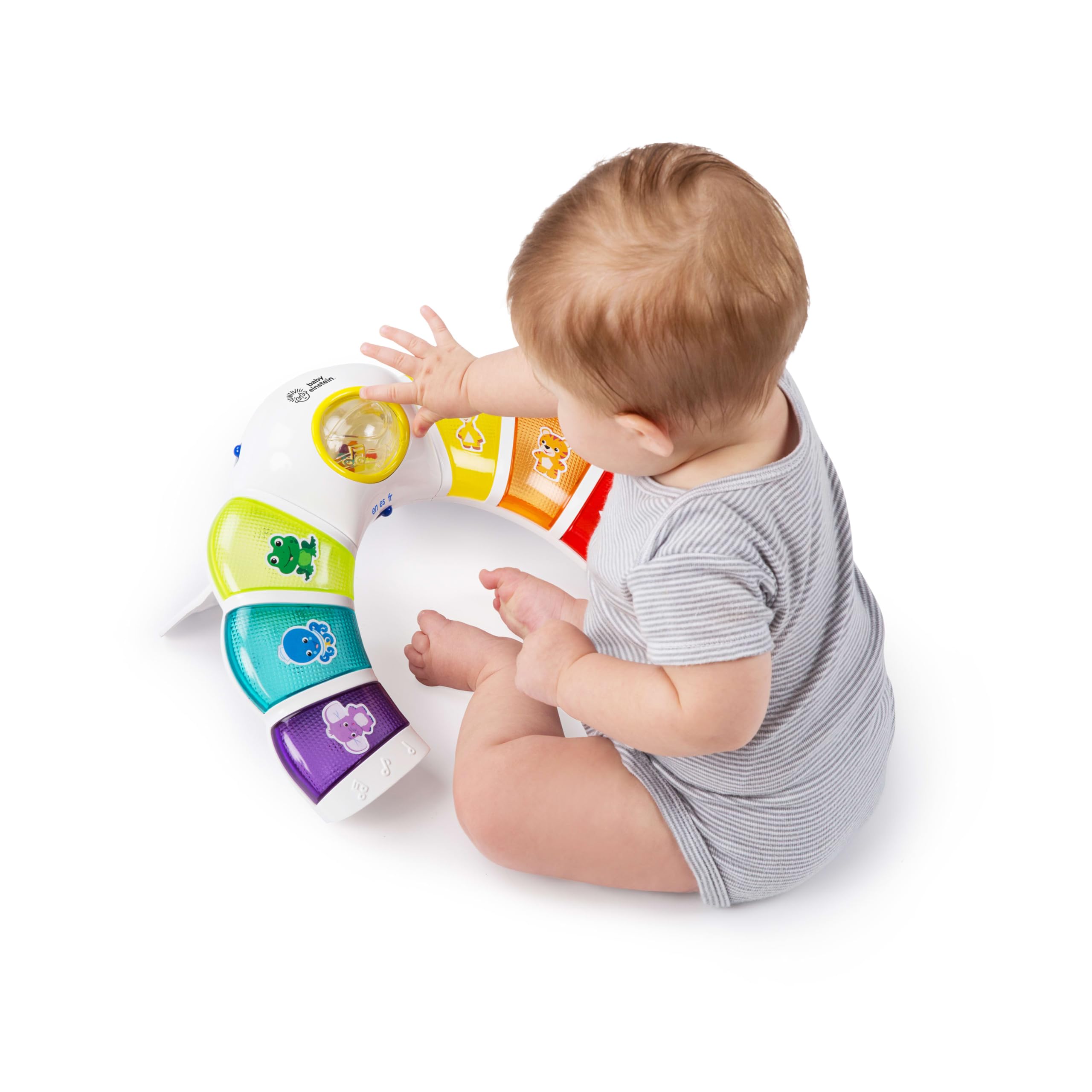 Baby Einstein Glow & Discover Light Bar Musical Toy, Activity Station, Sitting Up and Tummy Time Toy, Color and Animal Learning Toy, Infant Ages 3 months+