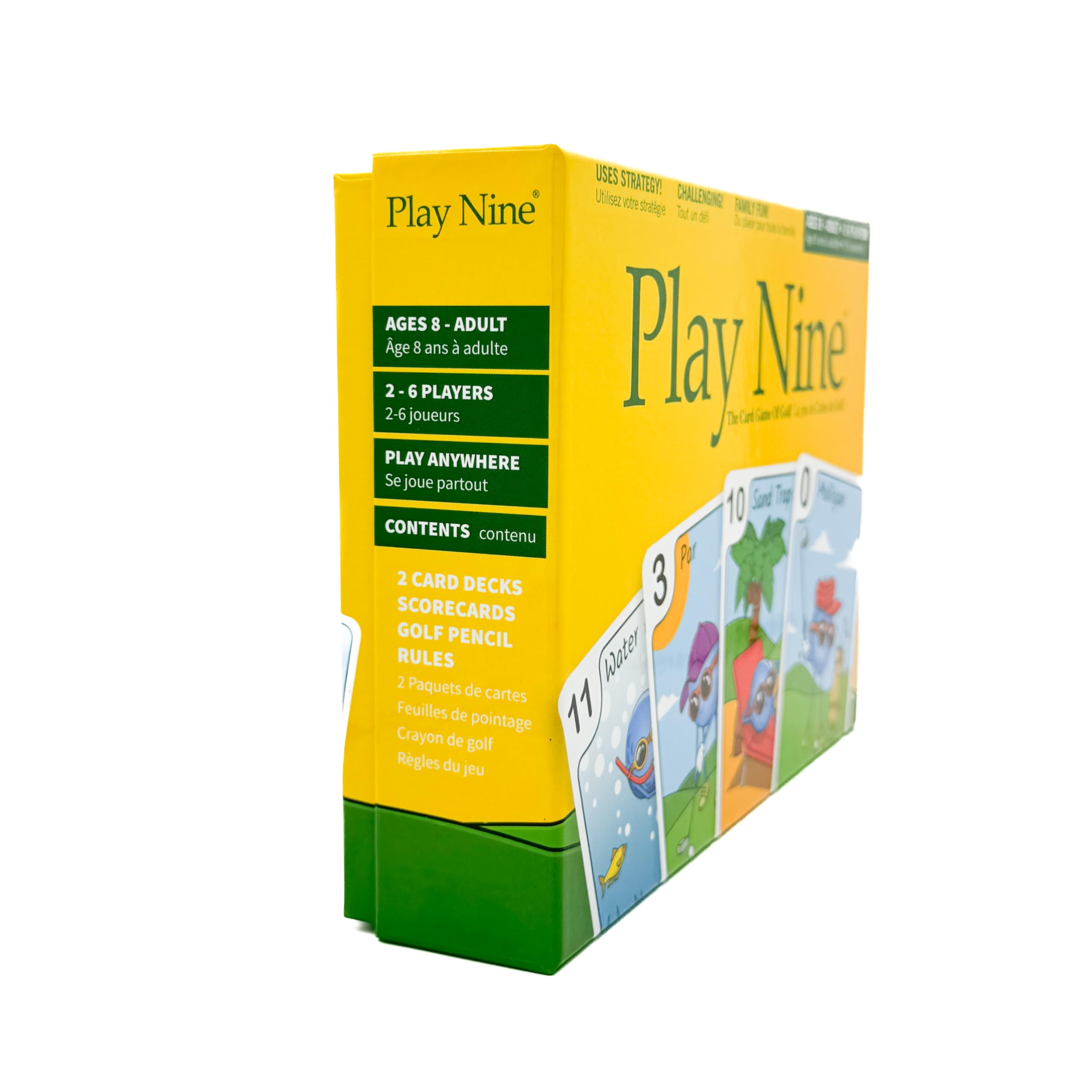 PLAY NINE - The Card Game for Families,Best Strategy Game For Couples, Fun Game Night Kids, Teens and Adults, The Perfect Golf Gift