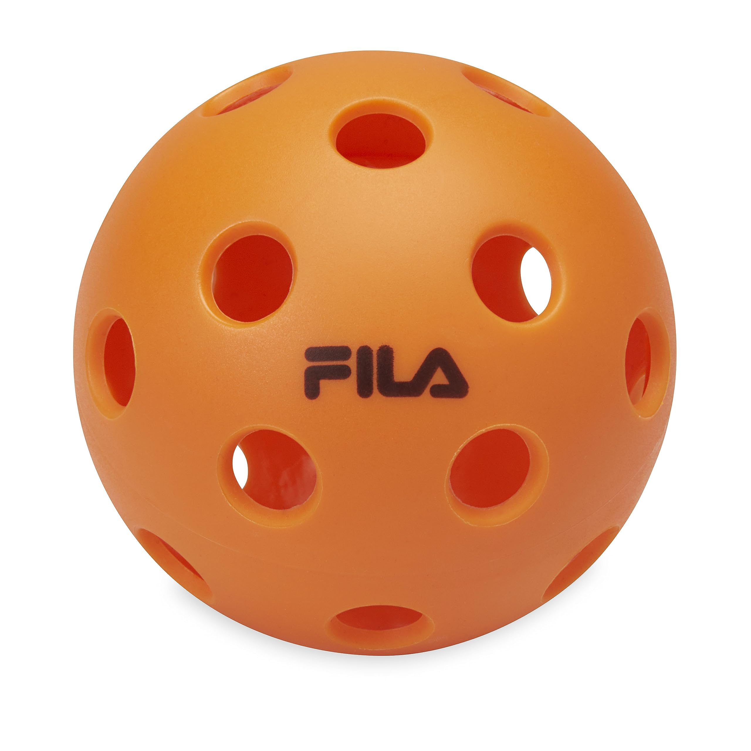 FILA Accessories Indoor Pickleball Balls - Official Indoor Pickleballs, Regulation Size with 26 Holes (Orange), Pack of 12