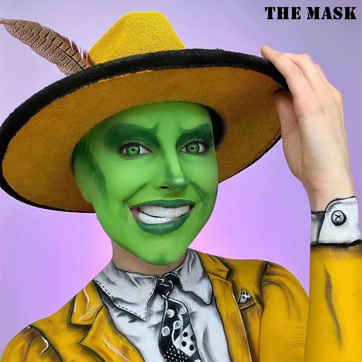 Go Ho Cream-Blendable Amazon Green Face Paint Stick (1.06 Oz),Full-coverage Amazon Green Body Paint Stick for Adults Children Halloween Cosplay SFX Witch Makeup,Waterproof Green Eye Black Stick