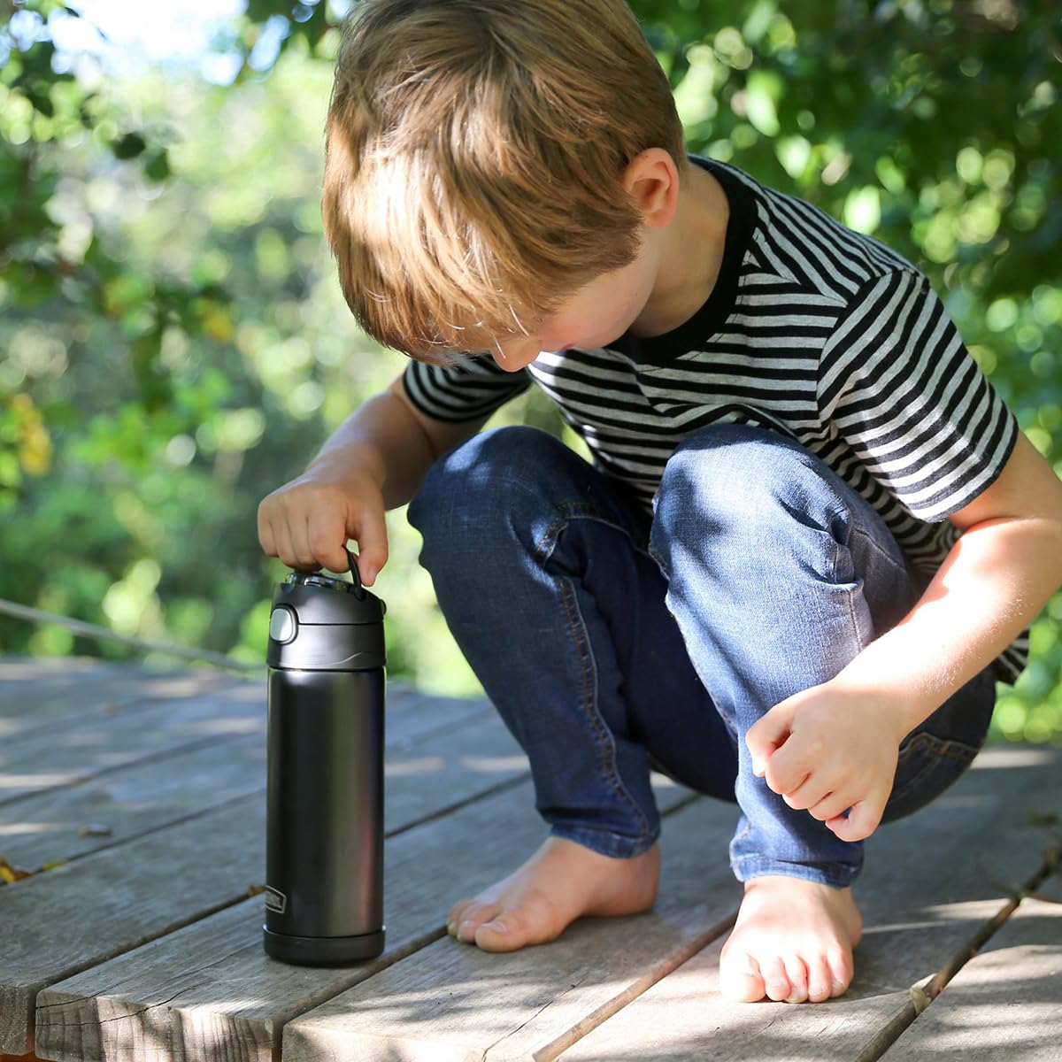 THERMOS FUNTAINER 16 Ounce Stainless Steel Vacuum Insulated Bottle with Wide Spout Lid, Red Violet