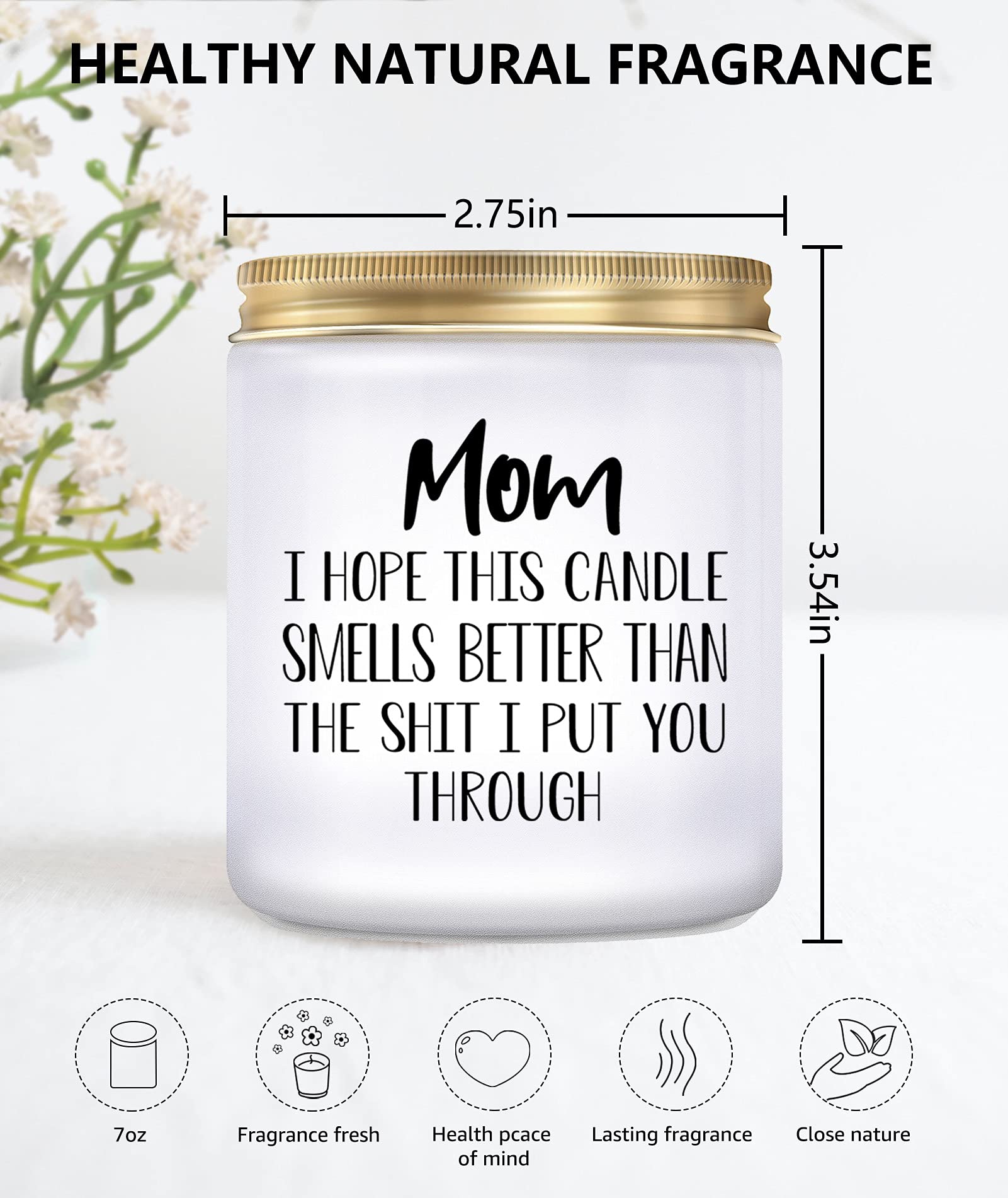 Gifts for Mom from Daughter, Son - Mom Gifts, Funny Birthday Gifts for Mom, Mothers Day & Christmas Day Gifts for Mom, Lavender Candles(7oz)