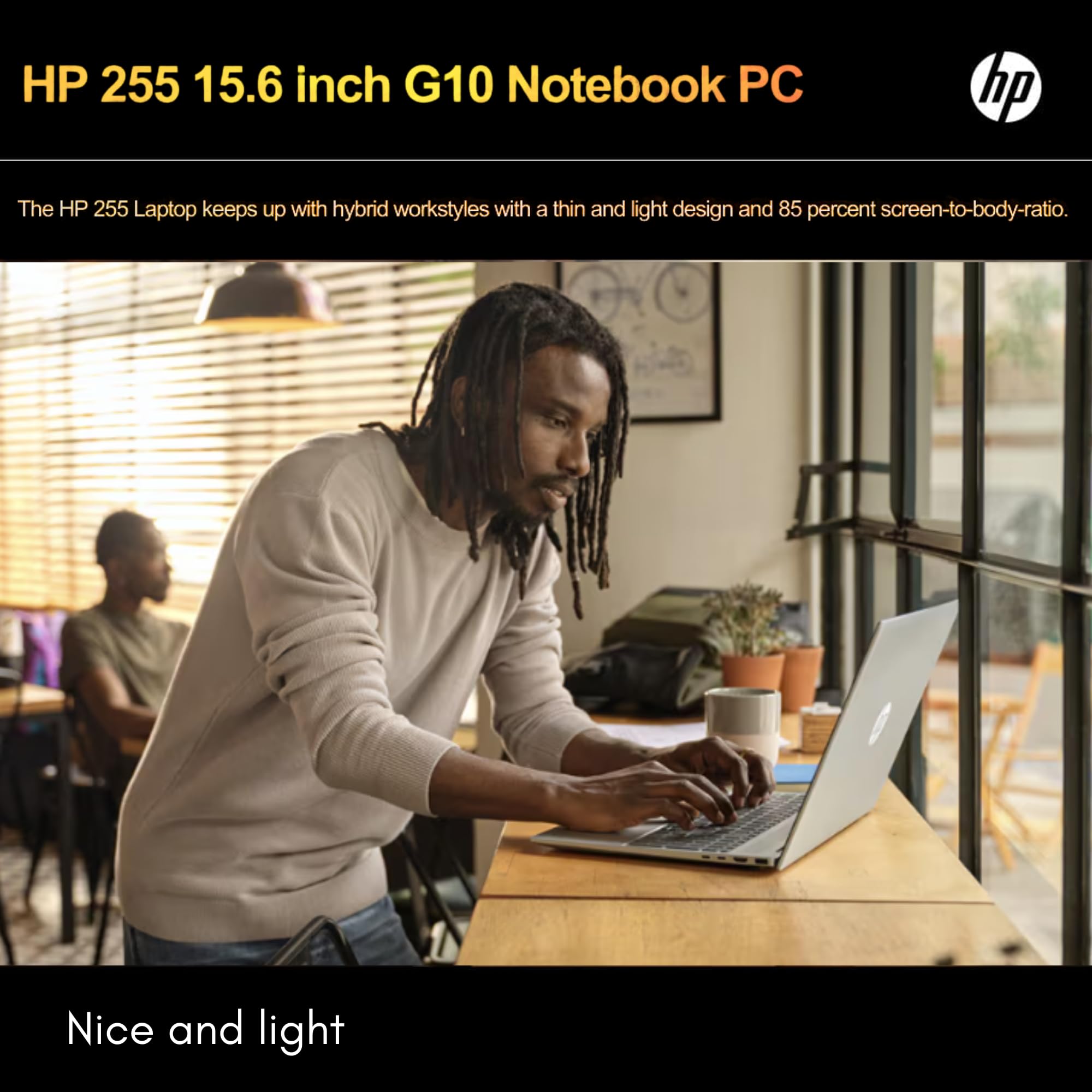 HP Newest 255 G10 Laptop for Home or Work, 16GB RAM, 1TB SSD, 15.6" Full HD, Ryzen 3 7330U (Beat Intel i5-1135G7), Ethernet Port, HDMI, USB-C, Windows 11 Pro, Business and Fun Ready (2024)