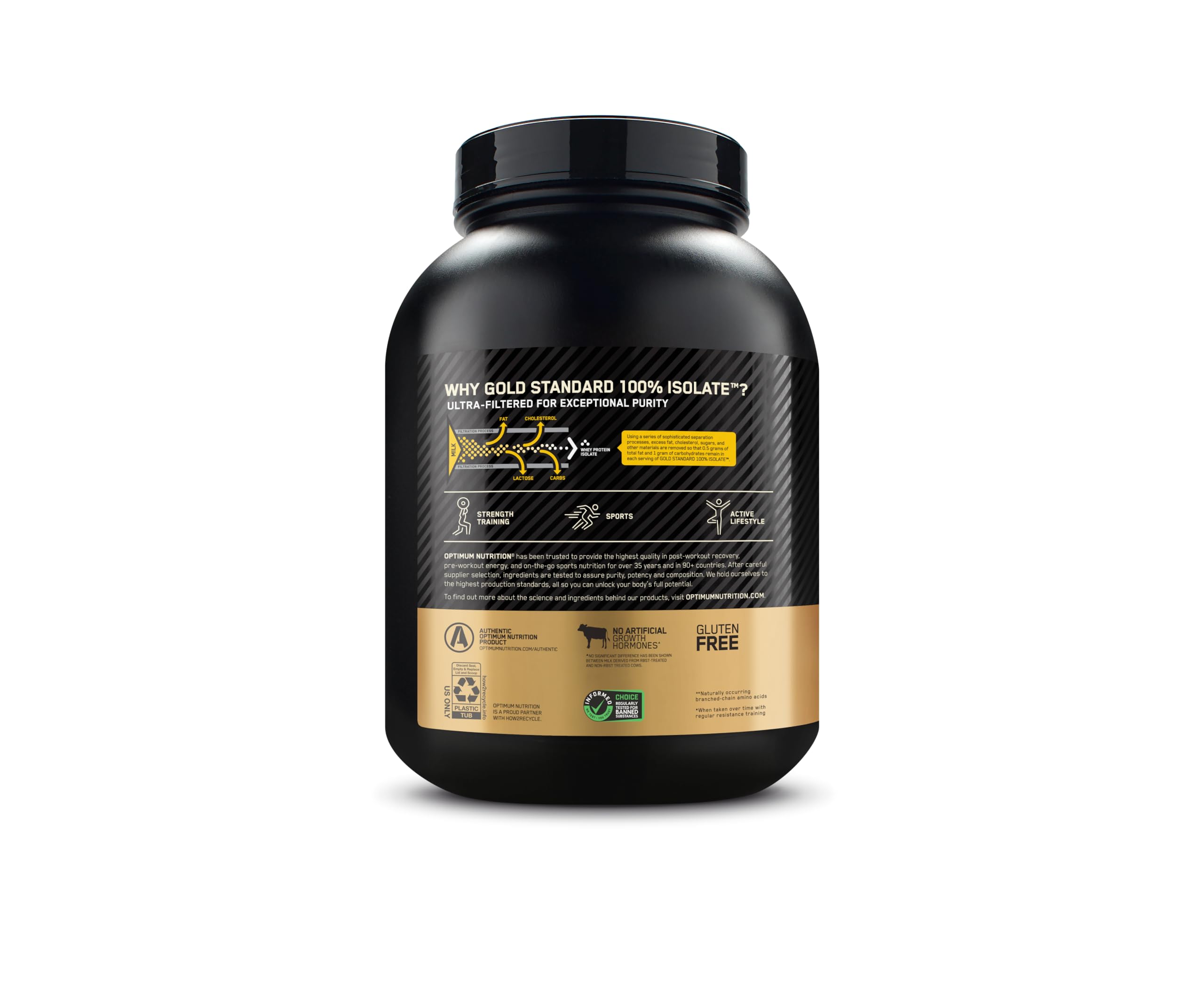 Optimum Nutrition Gold Standard 100% Isolate, Chocolate Bliss, 3 Pounds, 44 Servings (Packaging May Vary)