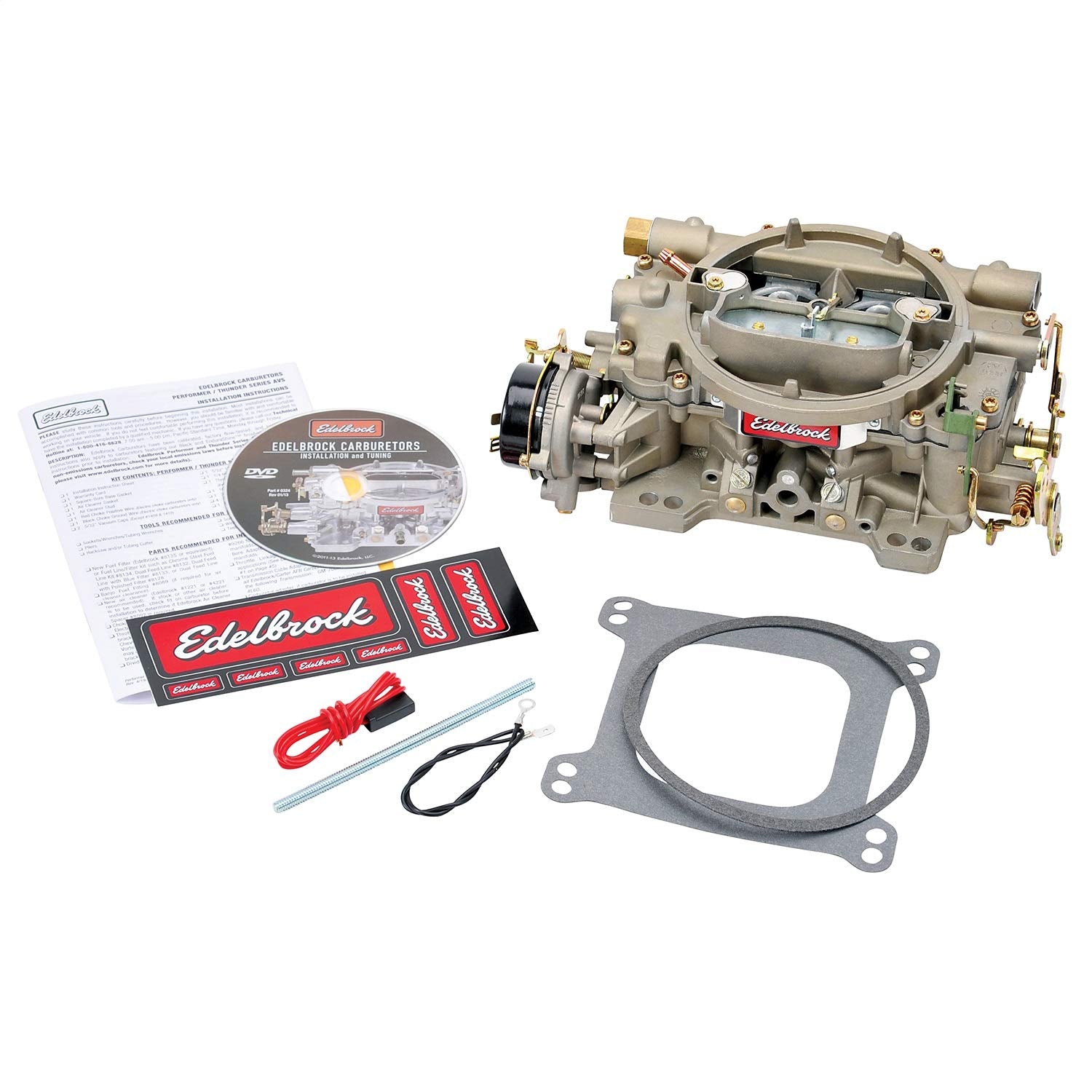 Edelbrock 1409 Performer Series Marine 600 CFM Square Bore 4-Barrel Air Valve Secondary Electric Choke New Carburetor