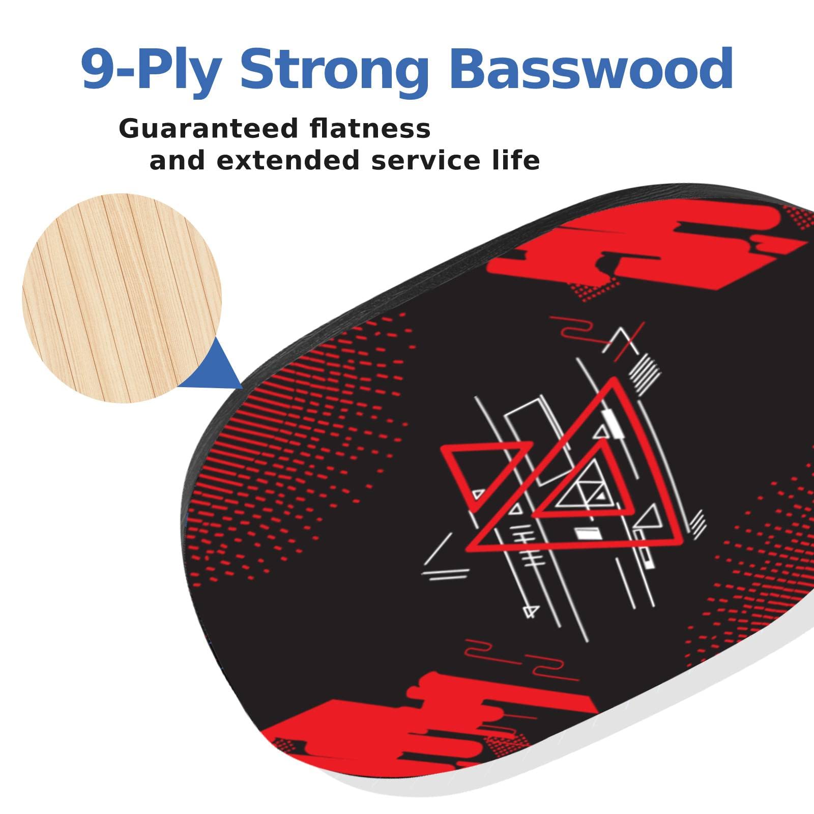 AOPOUL Pickleball Set with 4 Premium Wood Paddles, Cushion Comfort Grip, 4 Cooling Towels, 4 Pickleball Balls & Carry Bag, Pickle Ball Paddle for Men Women