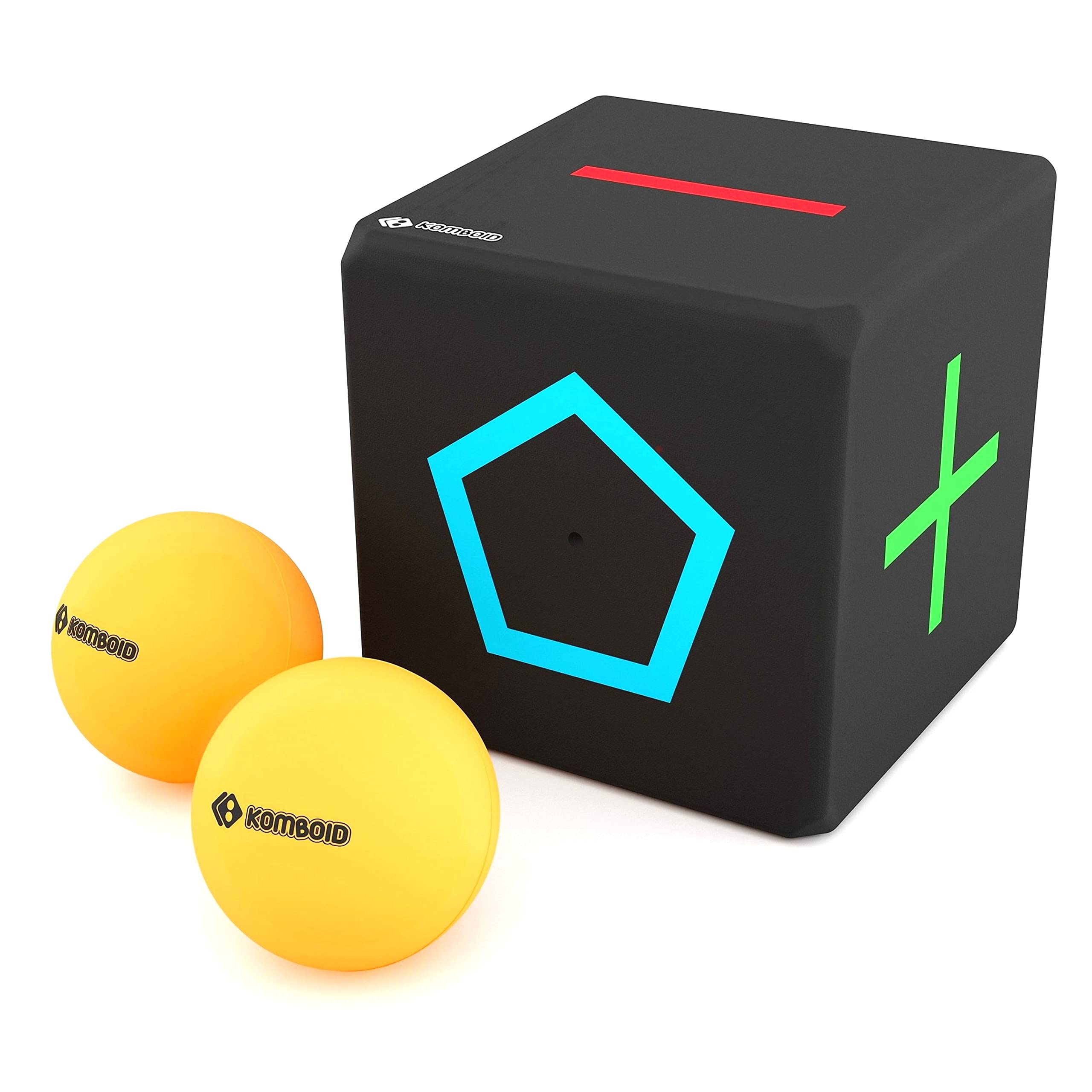 KOMBOID Ball Bouncing Skill Game for Teenagers and Adults. 12+ Years Old. Single Cube, 2 Balls