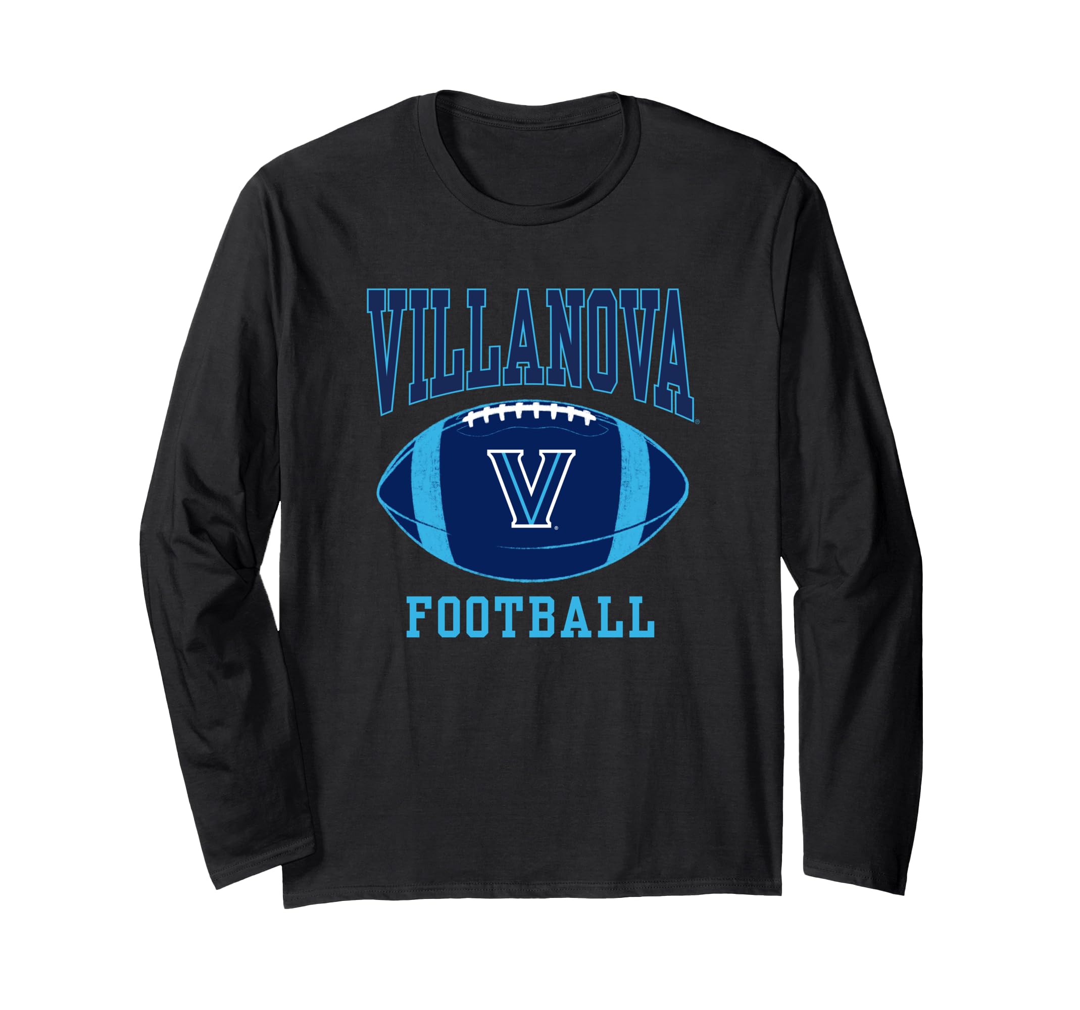 Villanova University Wildcats Football Ball Long Sleeve T-Shirt