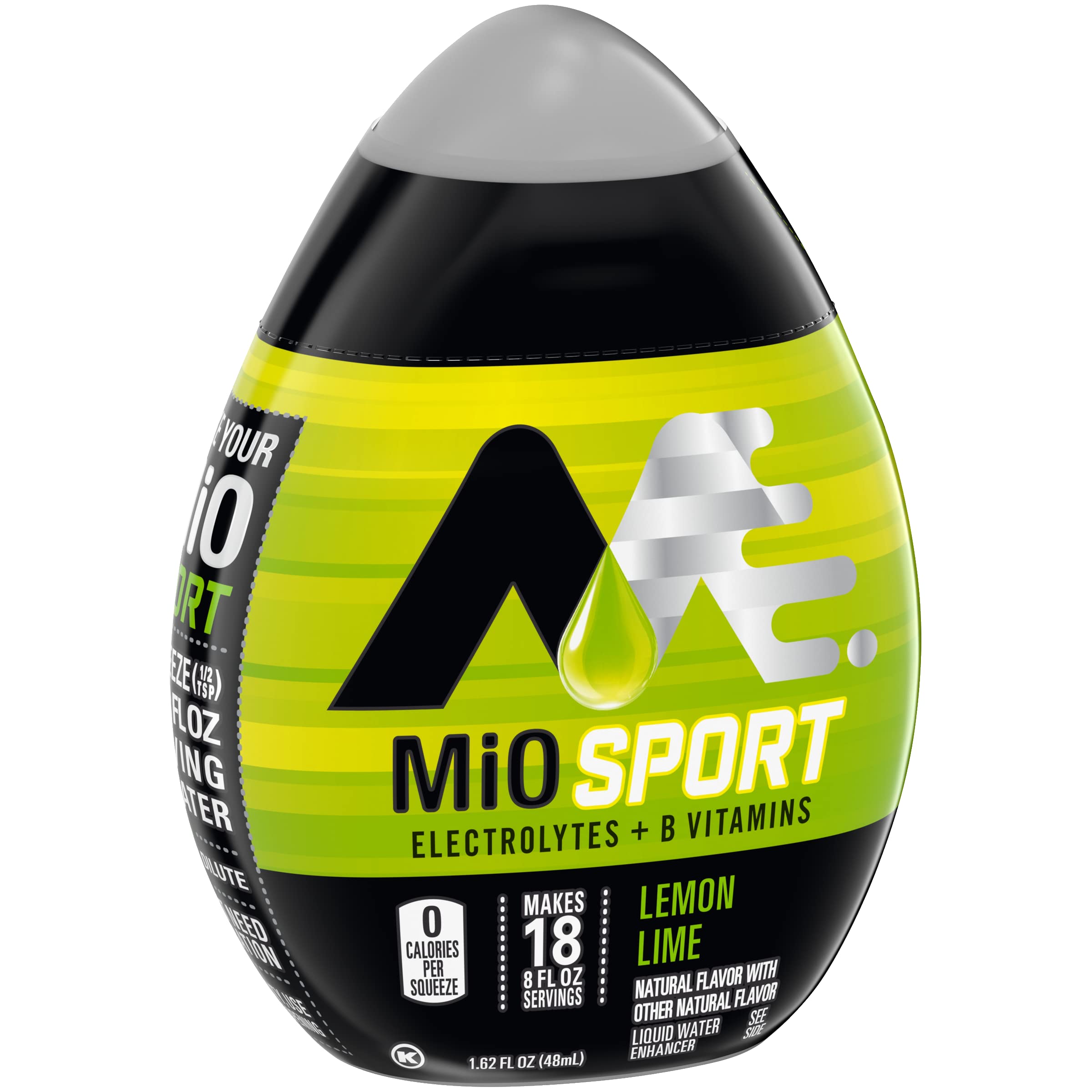 Mio Sport Liquid Water Enhancer, Lemon Lime, 1.62 Ounce, (Pack of 6)