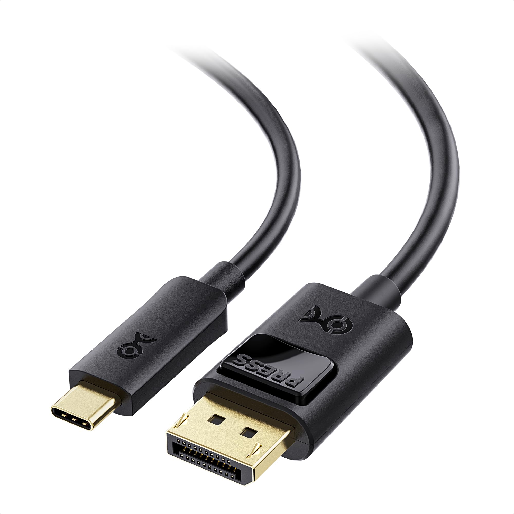 Cable Matters USB C to DisplayPort 1.4 Cable 6 ft, Support 8K@60Hz, 4K@240Hz (Thunderbolt 4 to DisplayPort Cable, DisplayPort to USB C Cable) Black - Not for Portable USB-C Monitor