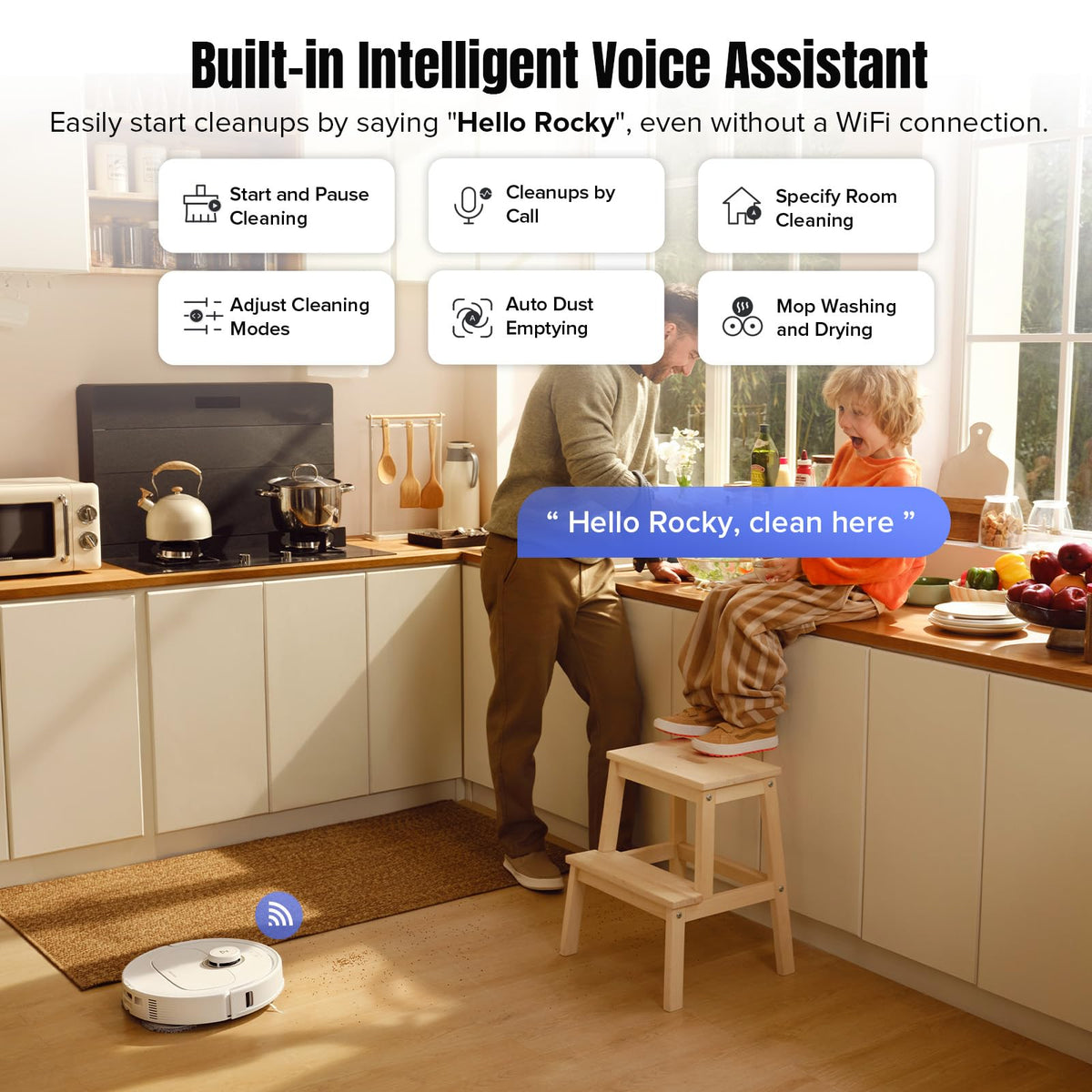 roborock Qrevo MaxV Robot Vacuum and Mop, FlexiArm Design, Hot Water Re-Wash & Re-Mop, Auto-Drying, Self-Emptying, 7000Pa Suction, Built-in Voice Assistant, Auto Mop Lifting, Smart Obstacle Avoidance