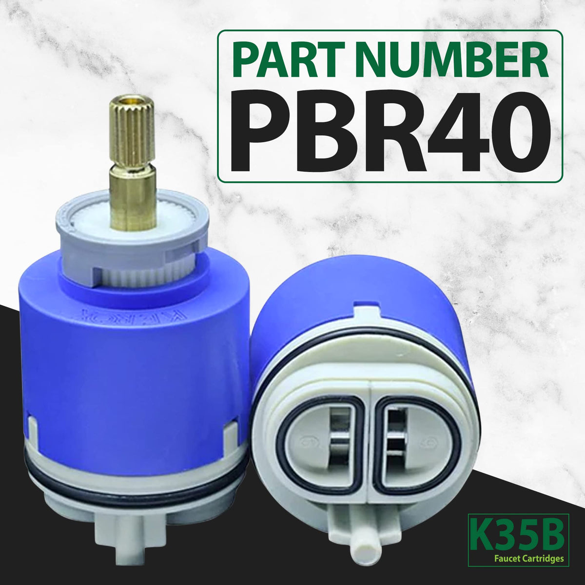 Kerox PBR 40 Faucet Cartridge, Replacement Cartridge Compatible with La Torre, Cascade & Nobili, Single Lever Shower Tub Repair, Tub Faucet Cartridges, Kitchen & Bathroom Faucet Cartridge Replacement