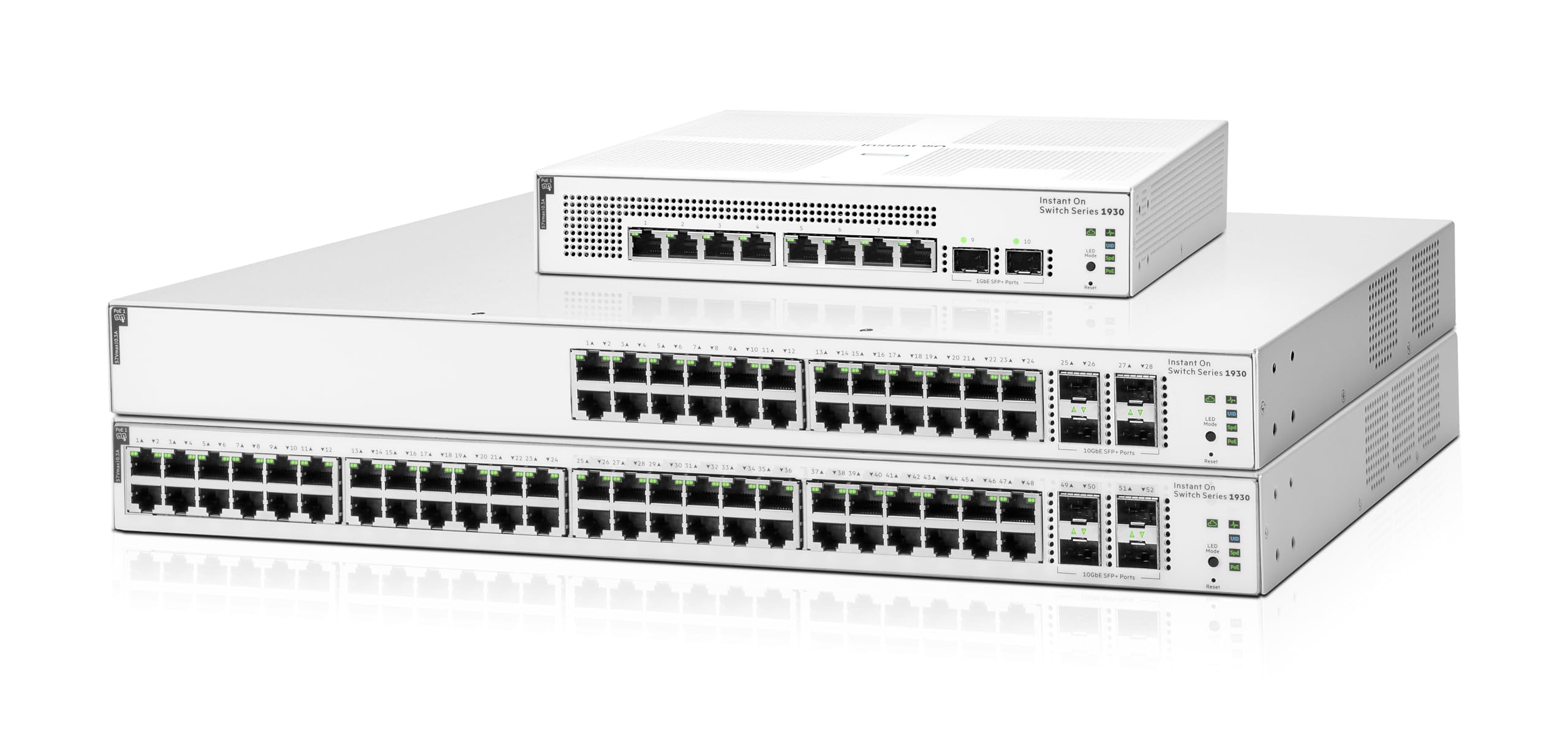 HPE Networking Instant On Switch Series 1930 8-Port Gb Smart-Managed Layer 2+ Ethernet Switch | 8X 1G | 2X SFP | US Cord (JL680A#ABA)