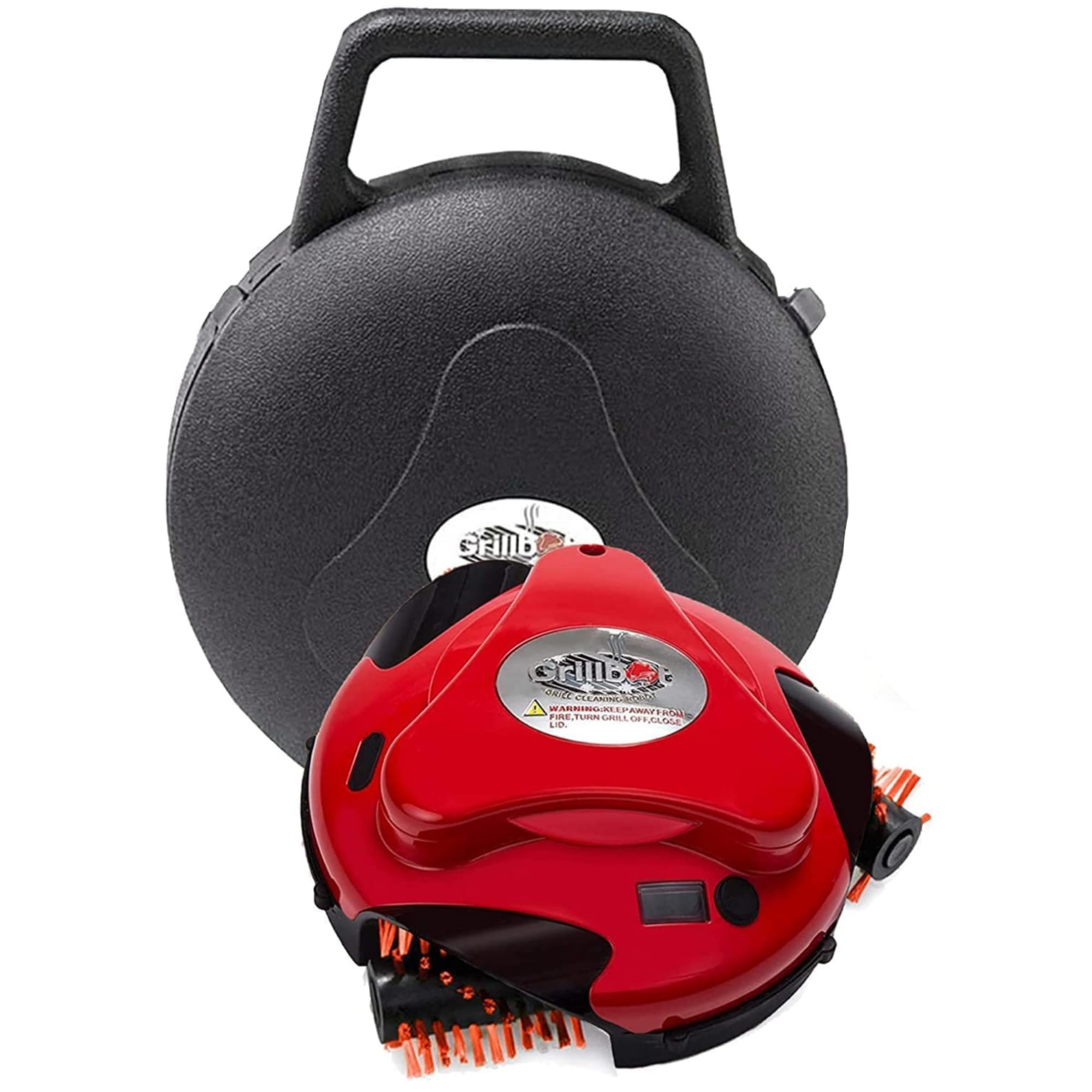 Grillbot Automatic Grill Cleaning Robot (Red Grillbot + Carry Case, Grillbot Bundle)