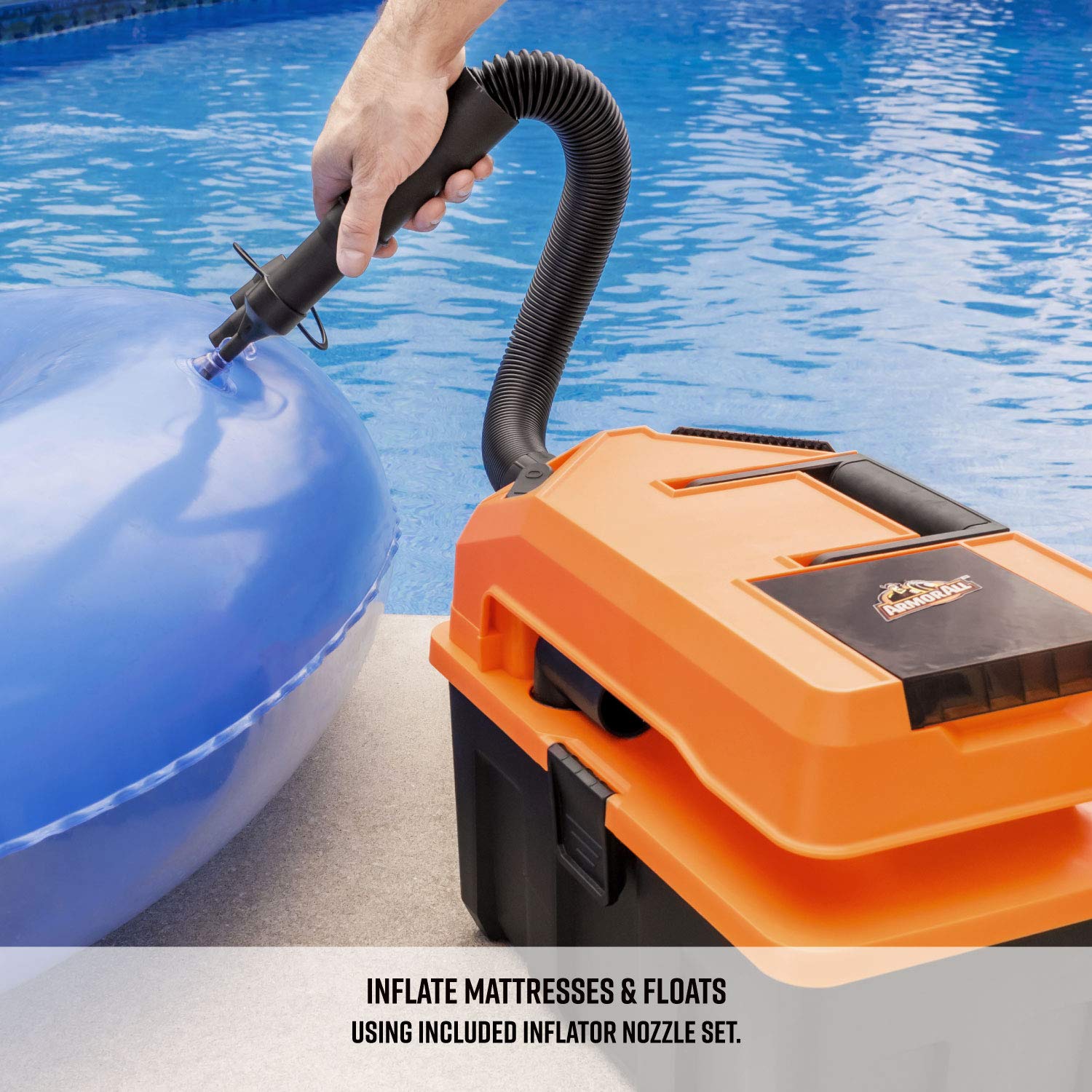 Armor All Cordless 20V Utility Vac 2-Tool Kit,Orange; Black