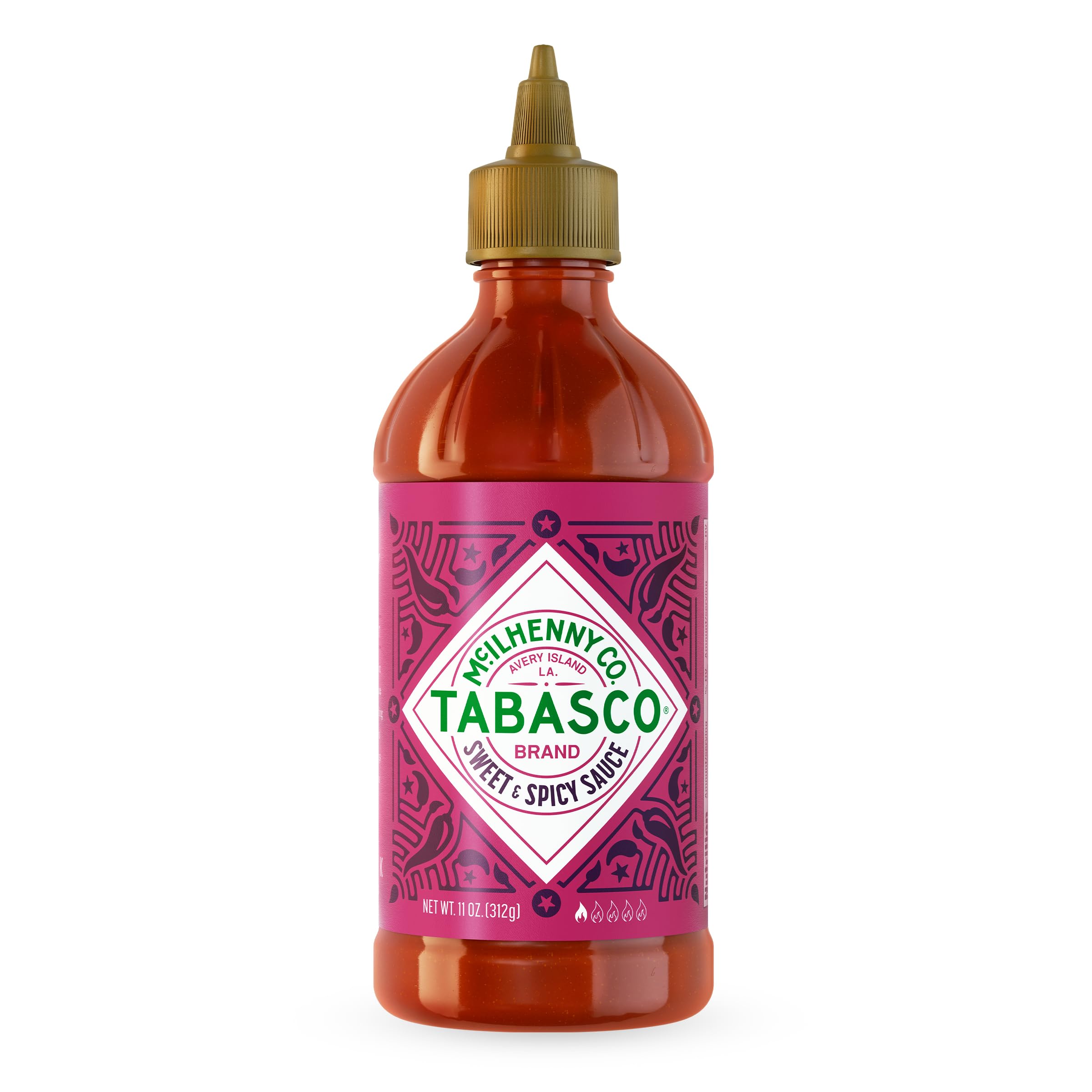 TABASCO® Brand Sweet and Spicy Sauce, Mild Hot Sauce, Easy-to-Squeeze Bottle, Perfect Balance of Sweet & Heat, Versatile Flavor, Great on Fish Tacos, Salads, Asian Food & More, 11 Oz (Pack of 1)