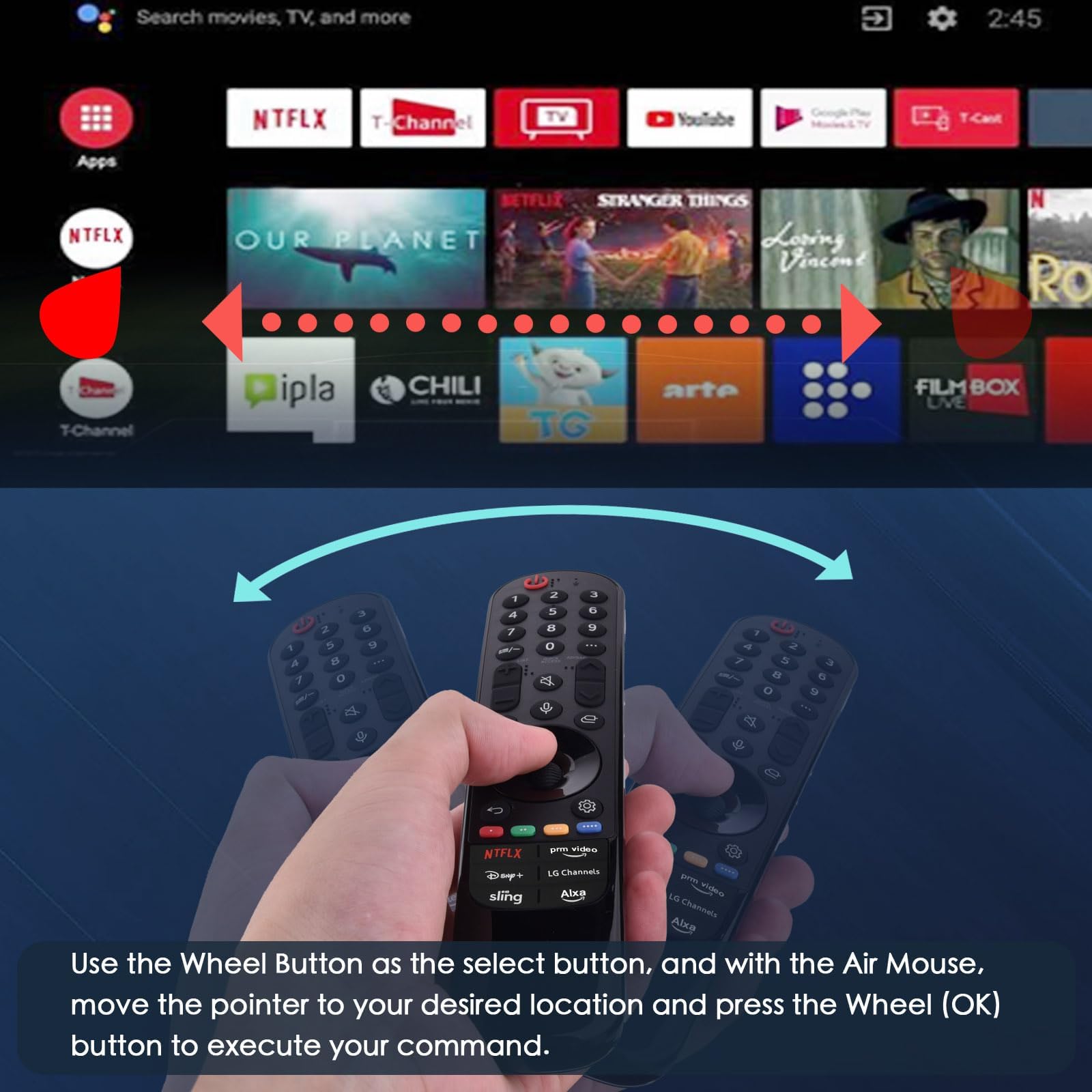 Magic Remote Compatible for LG Smart TV,Universal Replacement Magic Control for 2023 to 2019 LG TV,Compatible AN-MR23GA/23GN,AN-MR22GA/22GN,AN-MR21GA,for UHD OLED QNED NanoCell 4K 8K Models