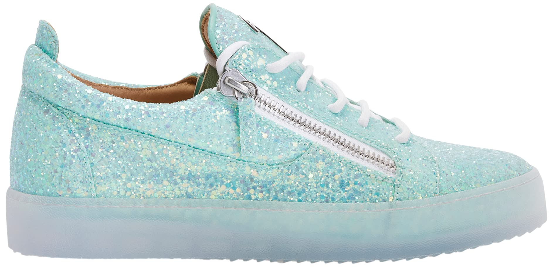 Giuseppe Zanotti, Frankie Glitter Low Top Sneakers, 10, Blue