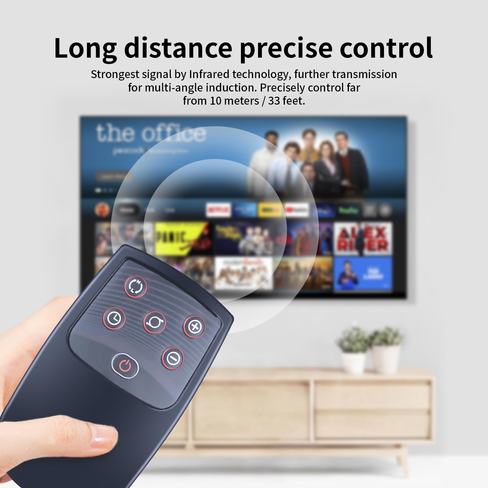 Replacement Remote Control for Lasko Ceramic Tower Heater 2033617A 2033617B 2033627 5790 5592 CT22410 CT22420 CT16670 CT22650 CT22722 CT22766 CT30754 CT30754C CT32950 CT32960 751320 5165 5160