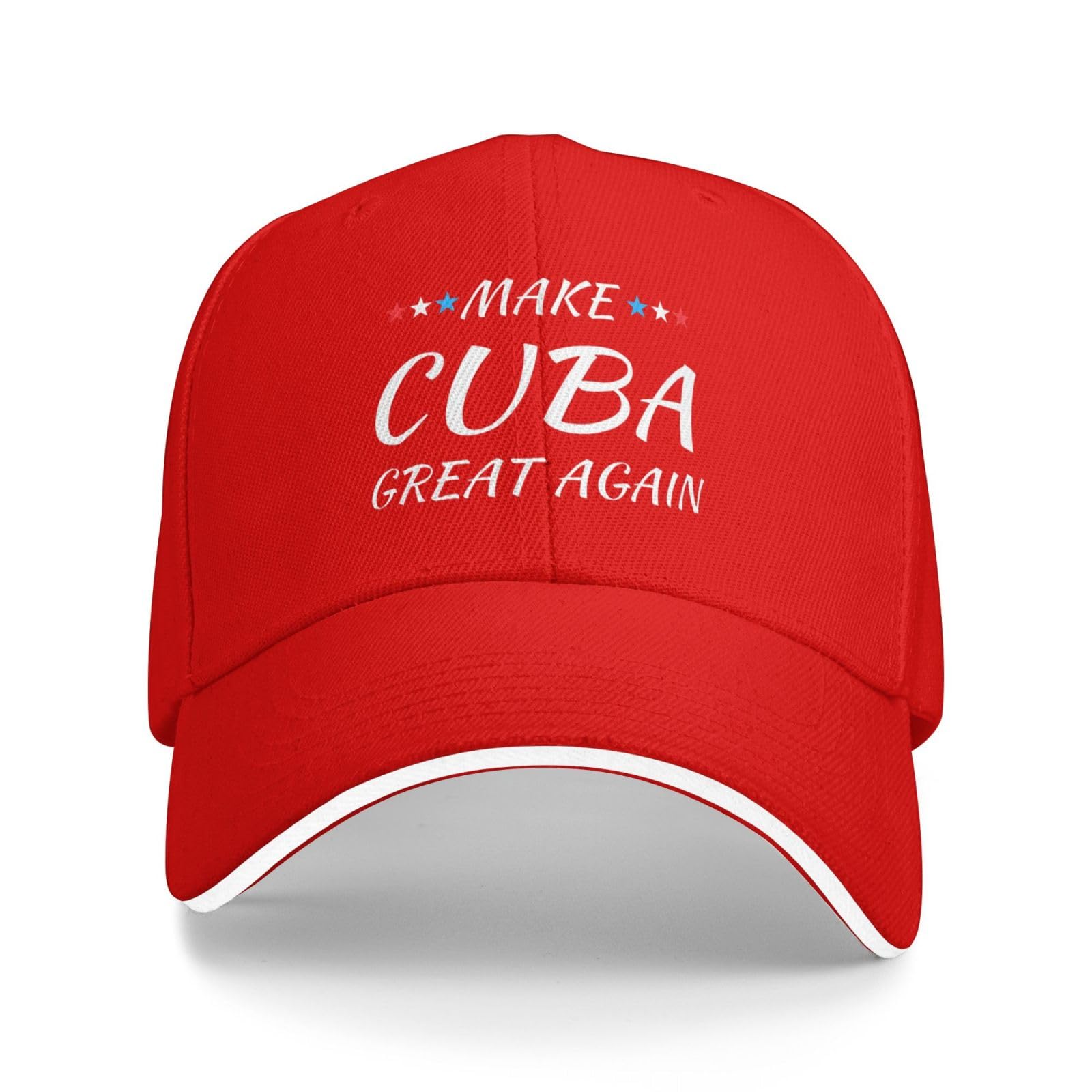 TWKDAPTKK Make Cuba Great Again Baseball Cap Golf Dad Hat Mesh Adjustable Unisex Trucker Hat Red