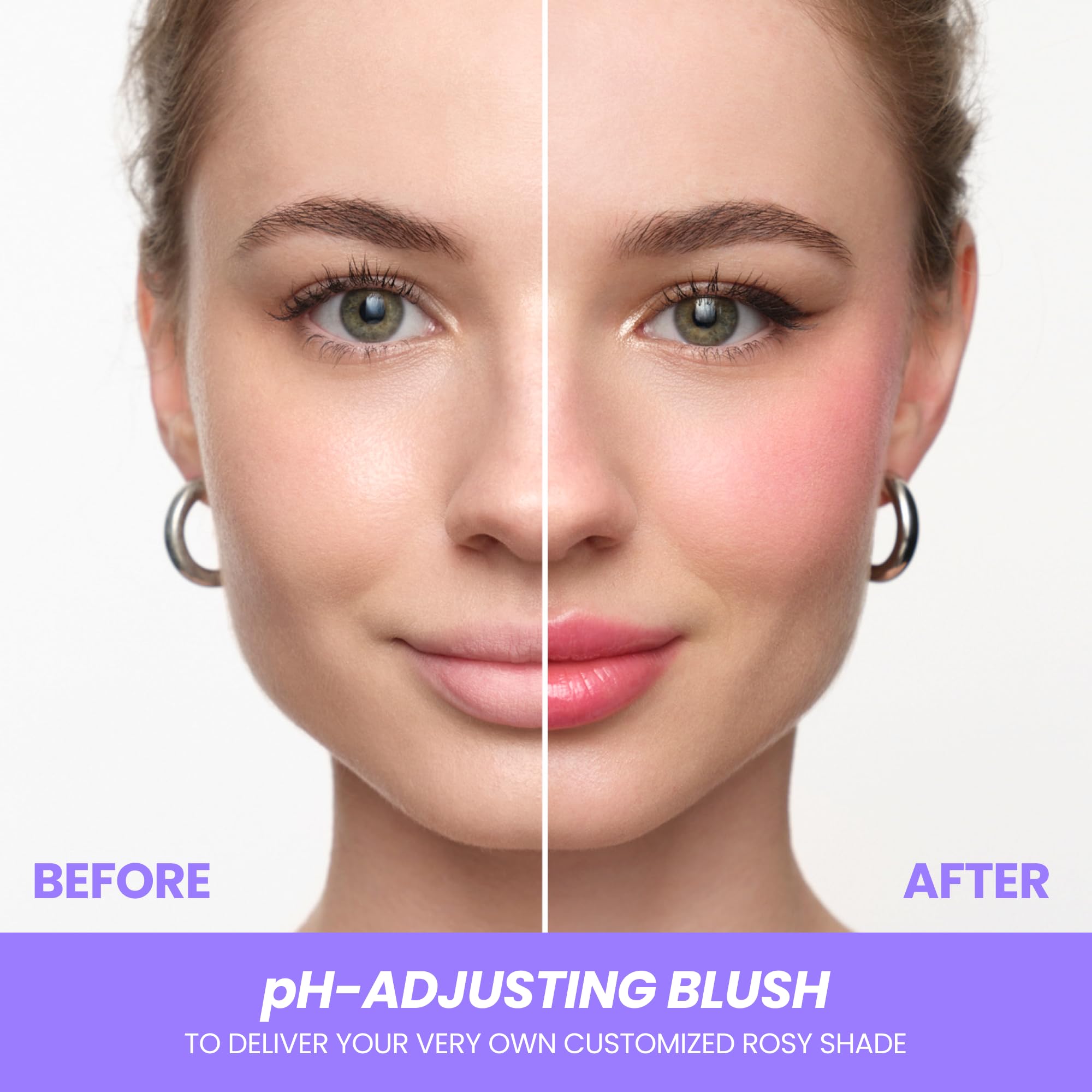 Wonderskin Cream Blush Stick pH-Activated - pHlush Stick Multi-Use, Blush for Cheeks and Lips, Cooling Nourishing Color-Adjusting Makeup