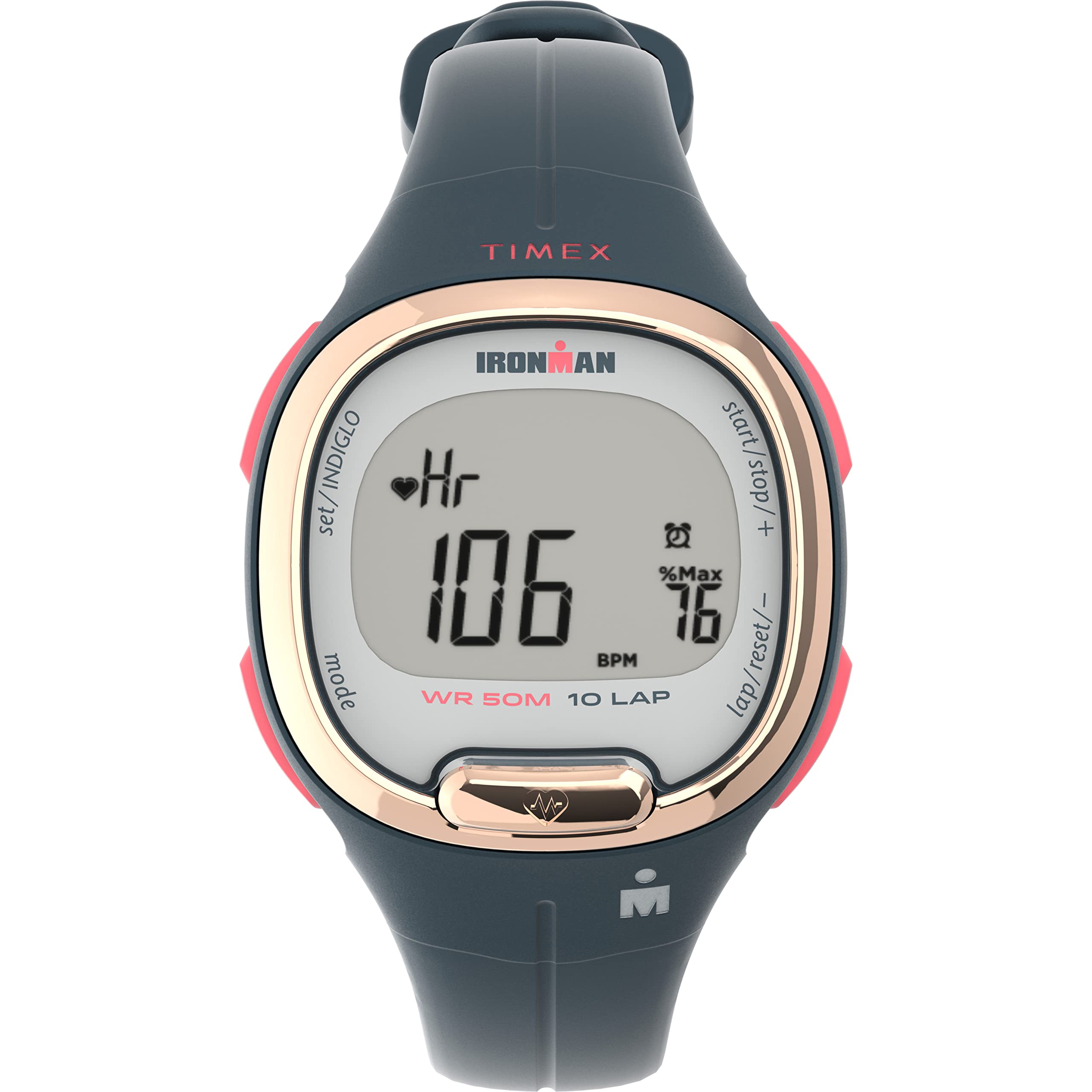 TIMEX IRONMAN Transit Watch with Activity Tracking & Heart Rate 33mm – Black with Resin Strap