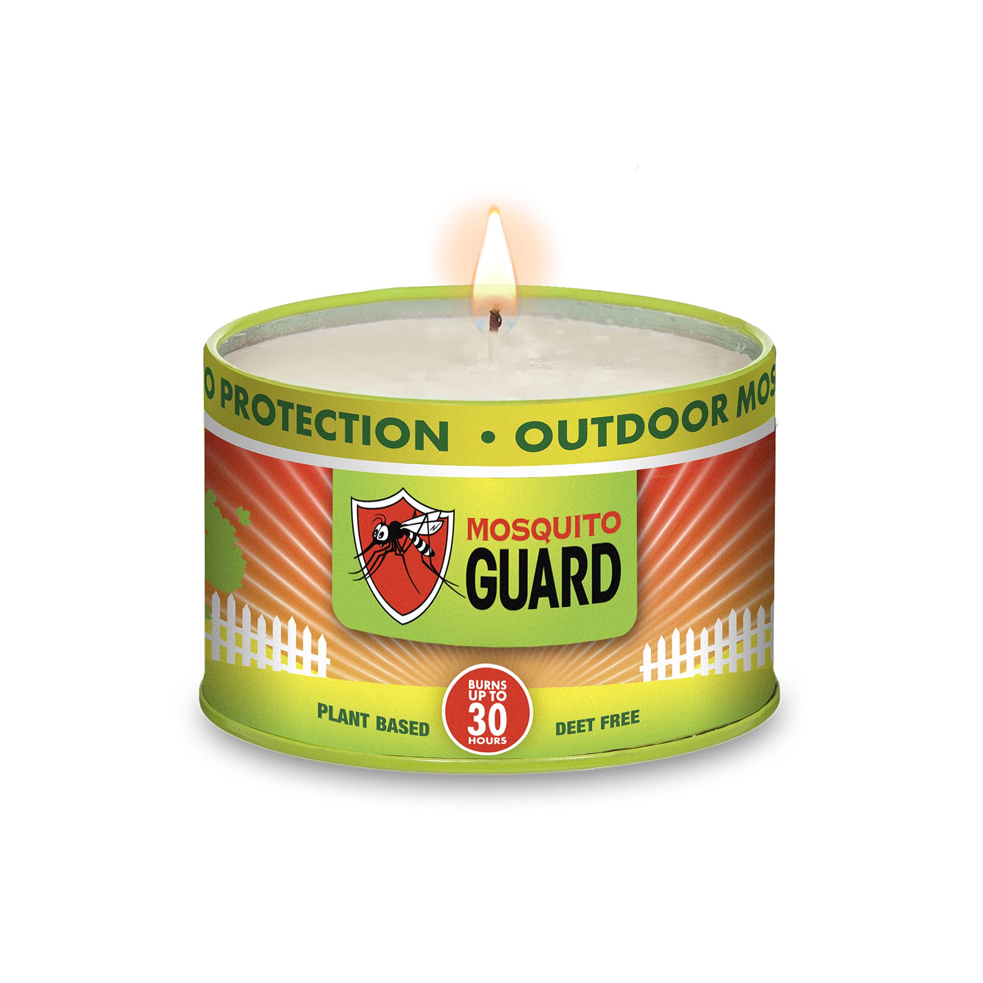 Mosquito Guard 12oz Mosquito Repellent Outdoor Patio Candle - Burns 35 Hours - Citronella Candles Outdoor Mosquito Repellent Indoors - Natural Mosquito Candles for Outside - Bug Repellent Candle