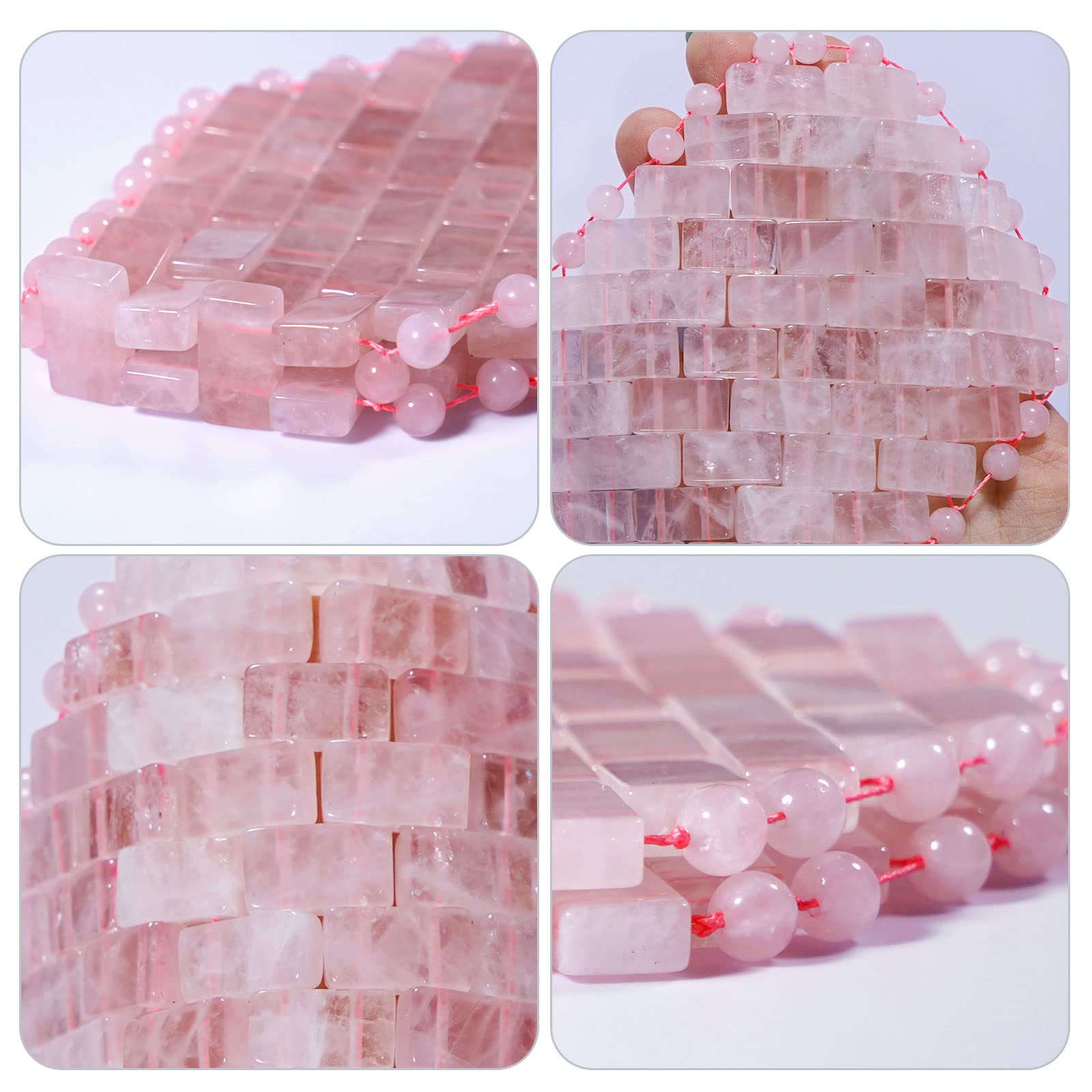 gemshan Quartz Eye Mask, Rose Jade Eye Mask Natural Crystal Sleep Mask, Eliminate Wrinkles Puffiness Headache and Migraine Relief Mask (#2-Rose Quartz)