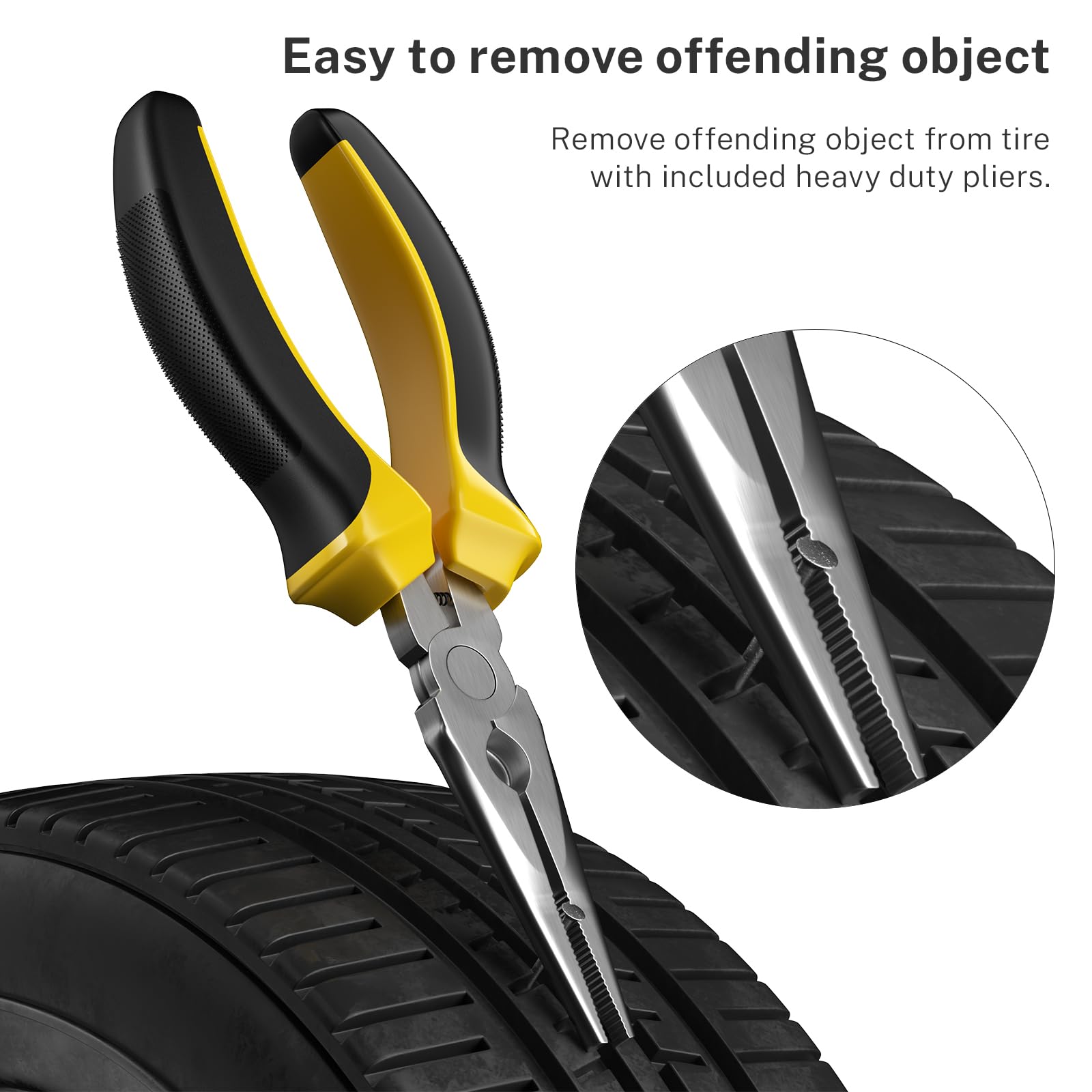 AUTOWN Flat Tire Repair Kit with Plugs 31 Pcs for Car, Motorcycle, ATV, Jeep, Truck, Tractor Flat Tire Puncture Repair