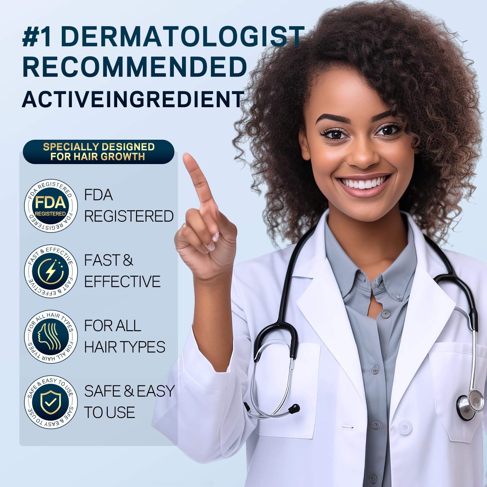 5% Minoxidil for Men and Women Hair Growth, AMOADO Minoxidil Serum with Rosemary&Biotin for Hair Regrowth, Beard Growth, Extra Strength,Thicker, Fuller Hair -2fl.oz