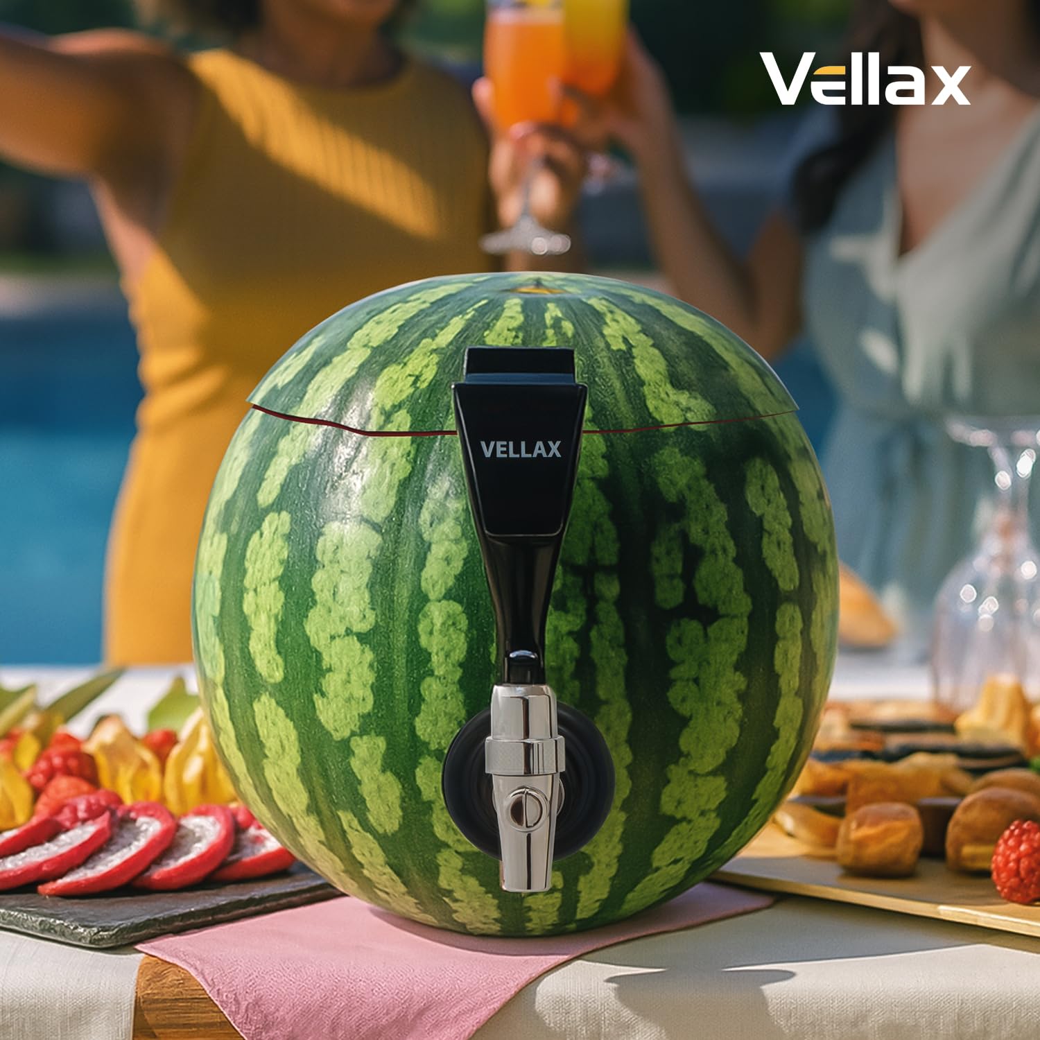 Original Watermelon Tap Kit - Coring Tool & Spigot Set for Fruit Keg, Pumpkin or Melon Beverage Dispenser - Easy Party Punch Bar