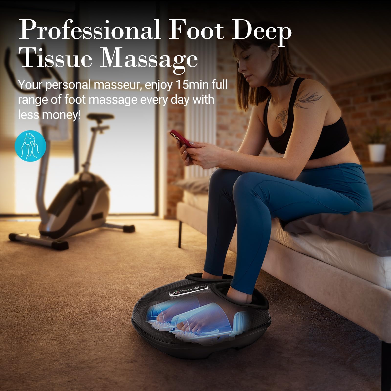 CuPiLo Foot Massager with Heat 2025 Upgraded, FSA HSA Eligible Shiatsu Feet Massager with Remote Control, Compression Deep Knead Foot Massage for Neuropathy & Plantar Fasciitis,Christmas Gifts for Men