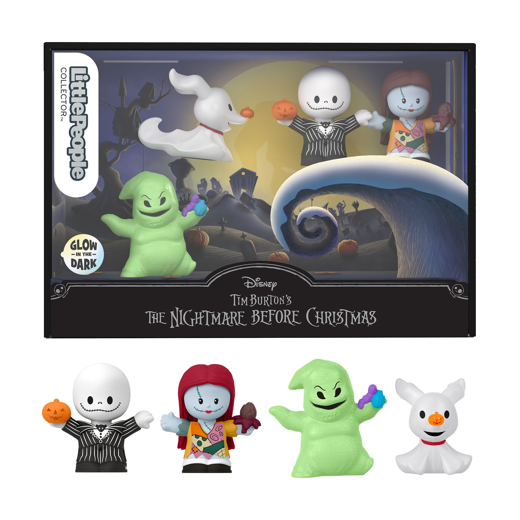 Little People Collector Disney Tim Burton’s the Nightmare Before Christmas Special Edition Set for Adults & Fans, 4 Figures in a Display Package (Amazon Exclusive)