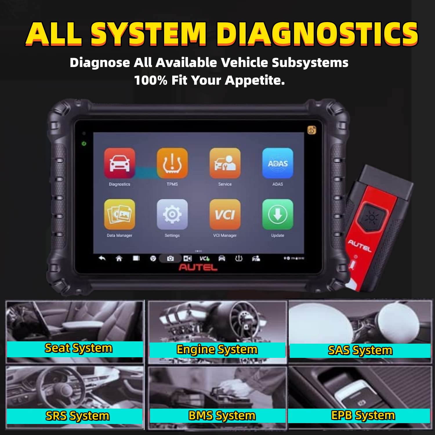 Autel MaxiSys MS906 Pro-TS Full System Diagnostic OBDII Scanner Tool 2024 Newer Up of MS906 Pro MS906BT MS906TS MK908, Top TPMS Diagnostic & ECU Coding, Active Test, 36+ Service, Full TPMS, Auto Scan