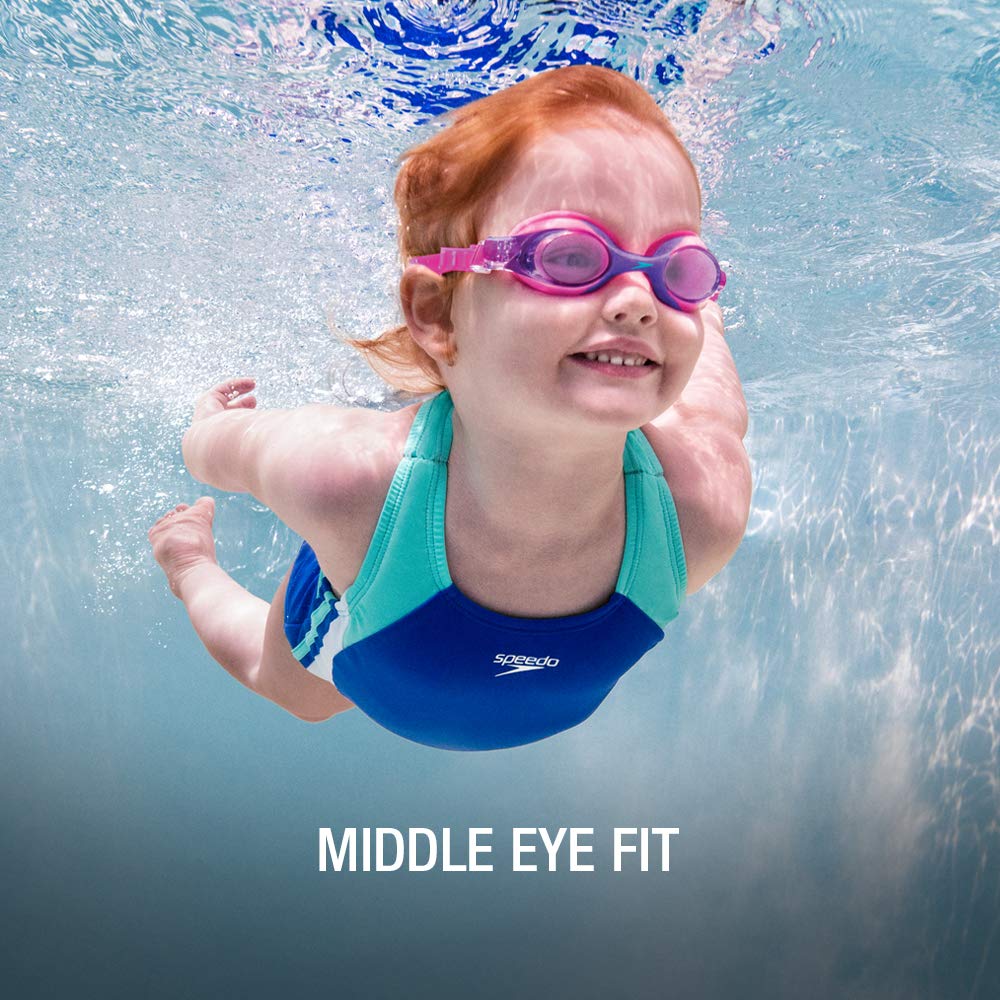 Speedo Unisex-Child Swim Goggles Skoogle Ages 3-8, RED/WHITE/BLUE, One Size