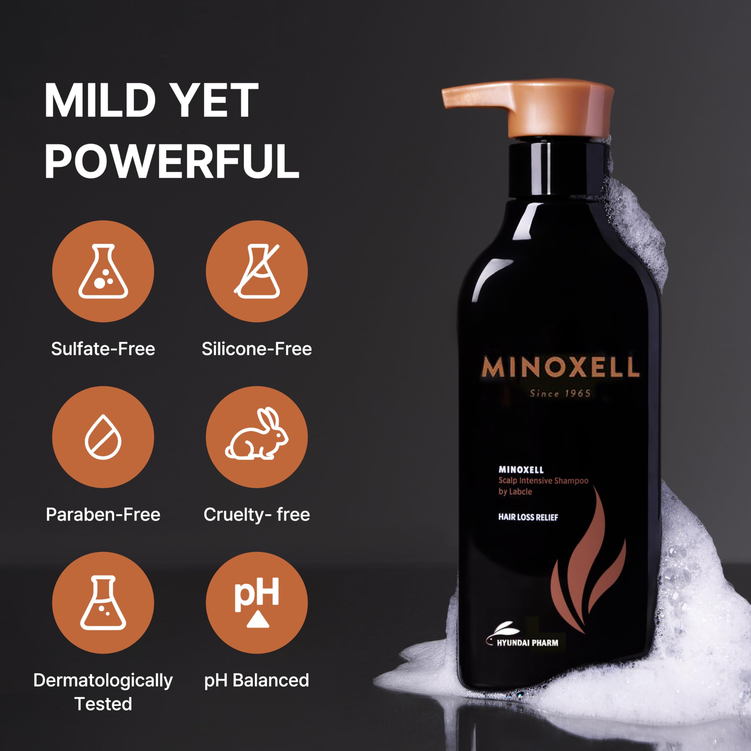 MINOXELL Scalp Intensive Shampoo with Biotin | Korean Shampoo for Hair Loss, Hair Regrowth, Thinning Hair, Volume Boost & Damage Repair (13.52 fl oz)