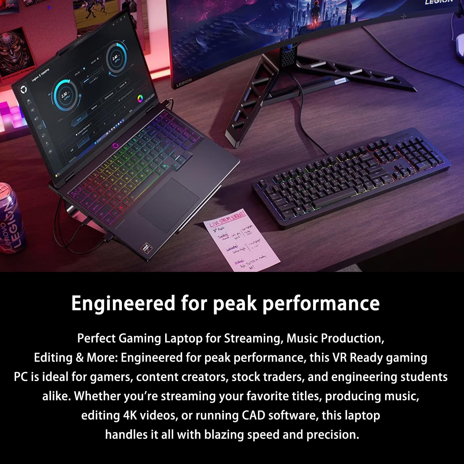 Lenovo Legion 5 15AHP10 RTX 5060 Pro Gaming Laptop,15.1 OLED WQXGA(2560 x 1600) 165Hz, AMD Ryzen 7 260(Beats Intel i7-14700), NVIDIA RTX 5060, 32GB DDR5 RAM,1TB SSD, Wi-Fi 7, Bundle PCO Laptop Cooler