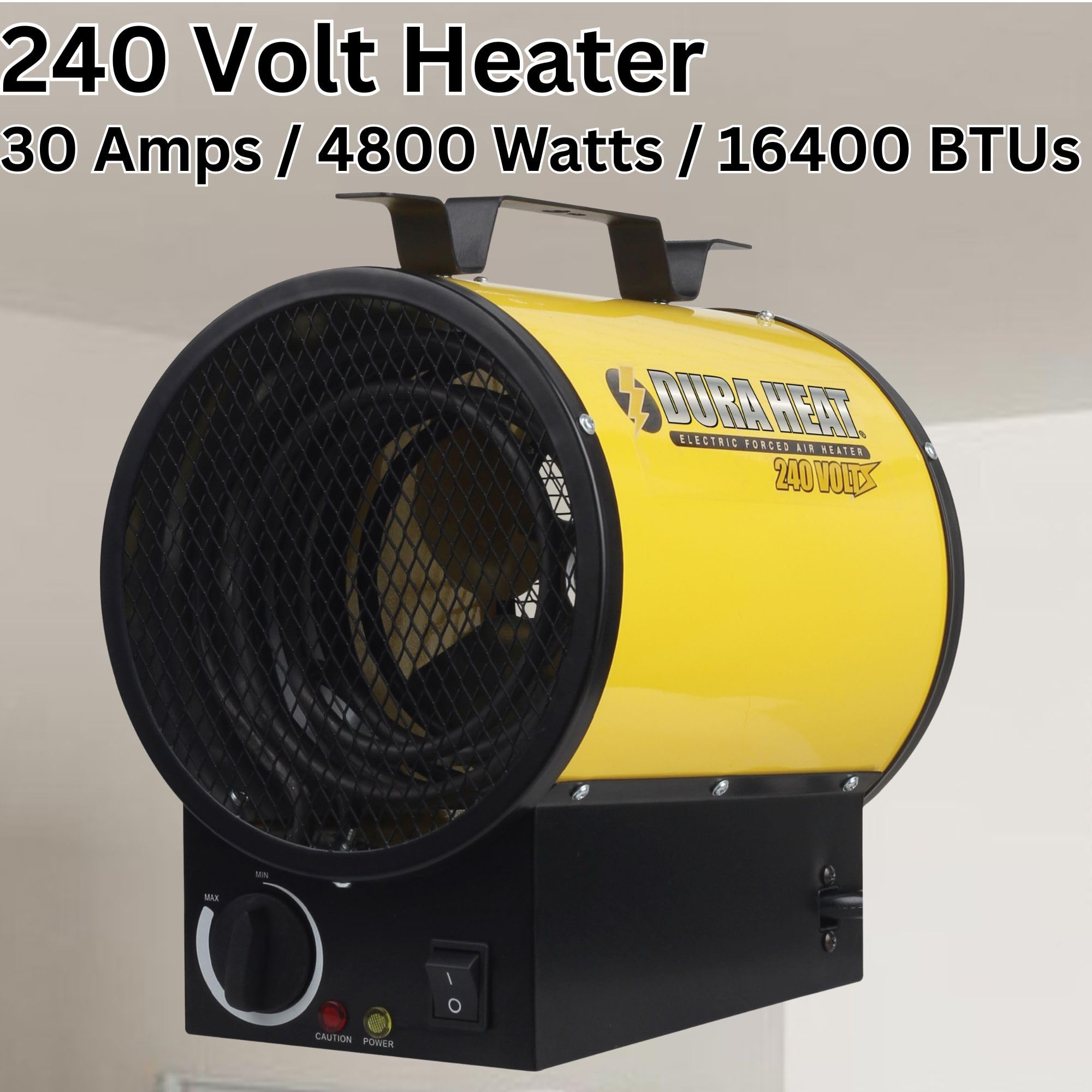 Dura Heat EUH5000 Electric Forced Air Heater 16,400 Btu, Yellow