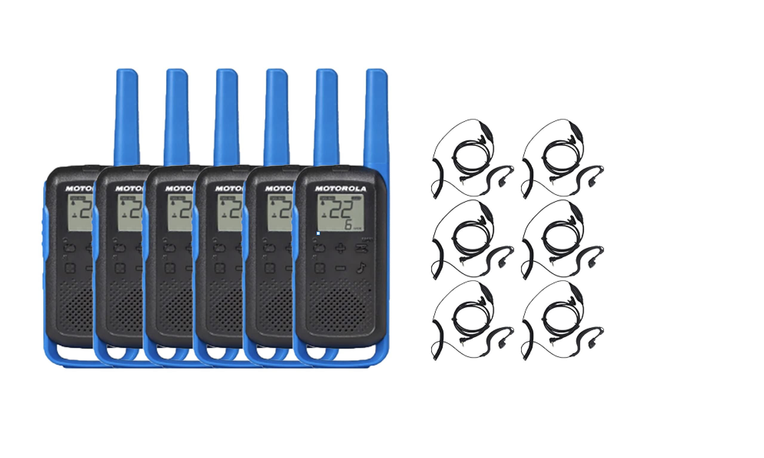 Motorola Talkabout T270 Two Way Radio with PTT Earpieces 6 Pack