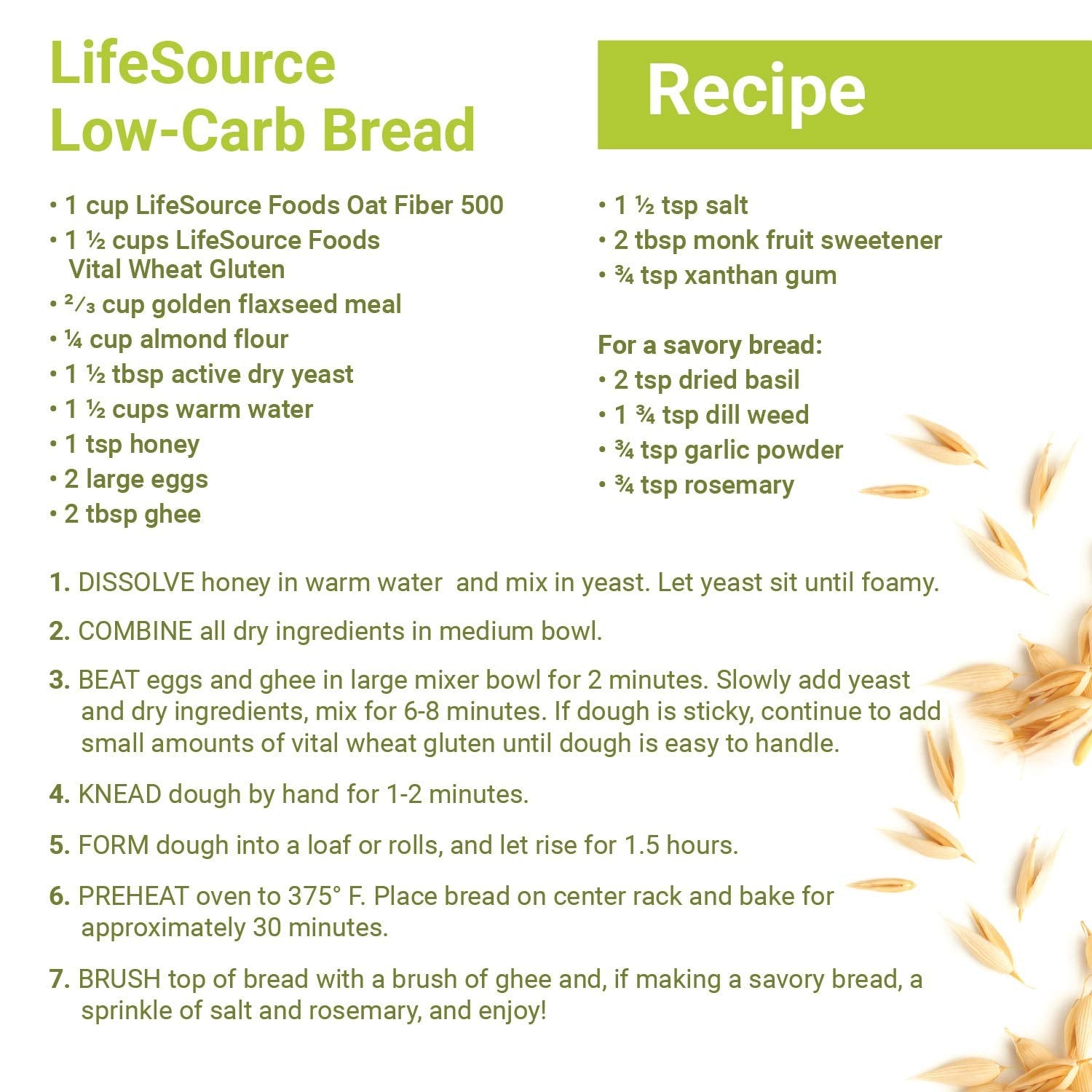 LifeSource Foods Oat Fiber 500 (3 LB) All-Natural, Gluten-Free, Zero-Carb Fiber Source for Low-Carb Baking