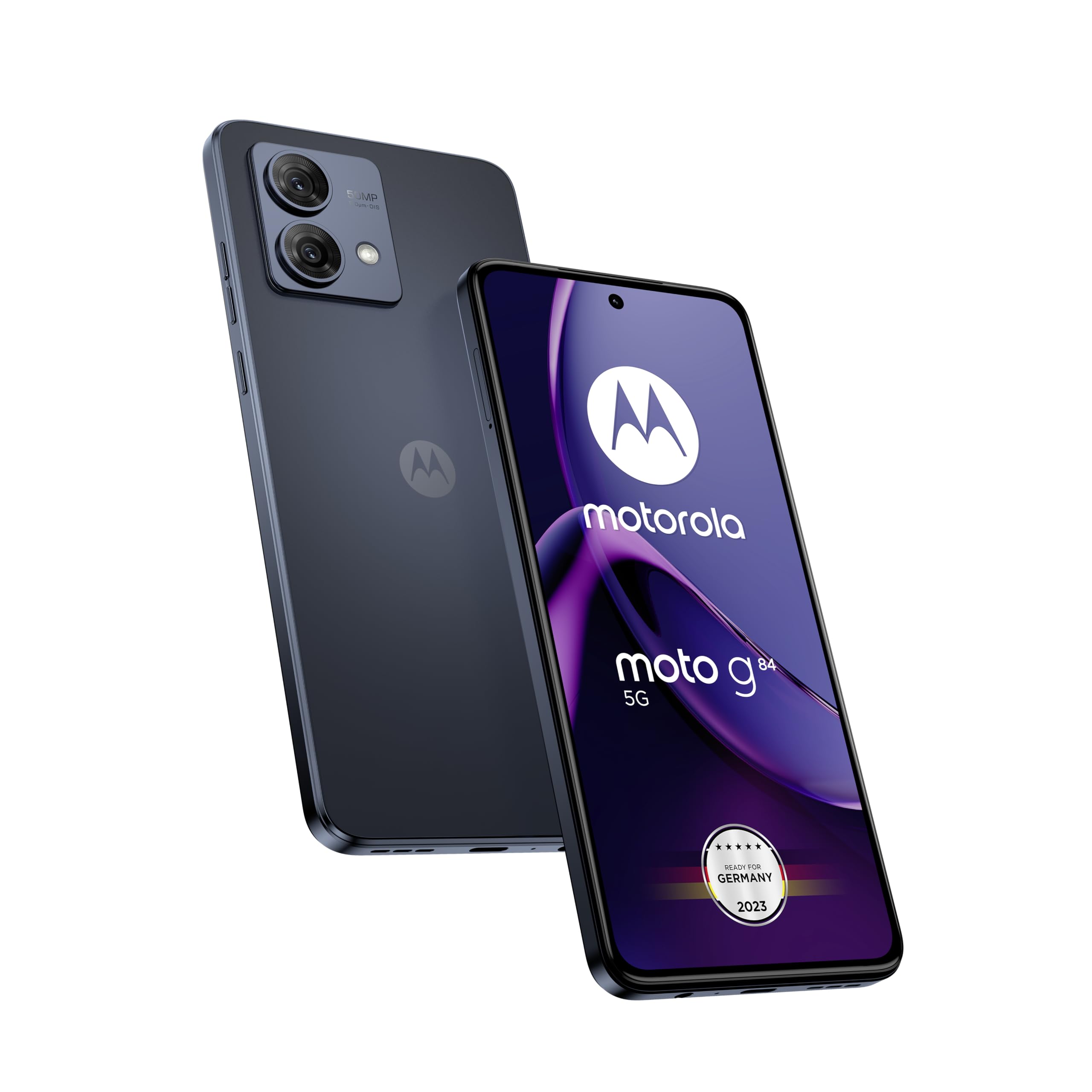 Motorola Moto G84 5G (GSM Unlocked, International Version) 256GB + 12GB RAM Dual SIM Android 13 Smartphone (Midnight Blue)