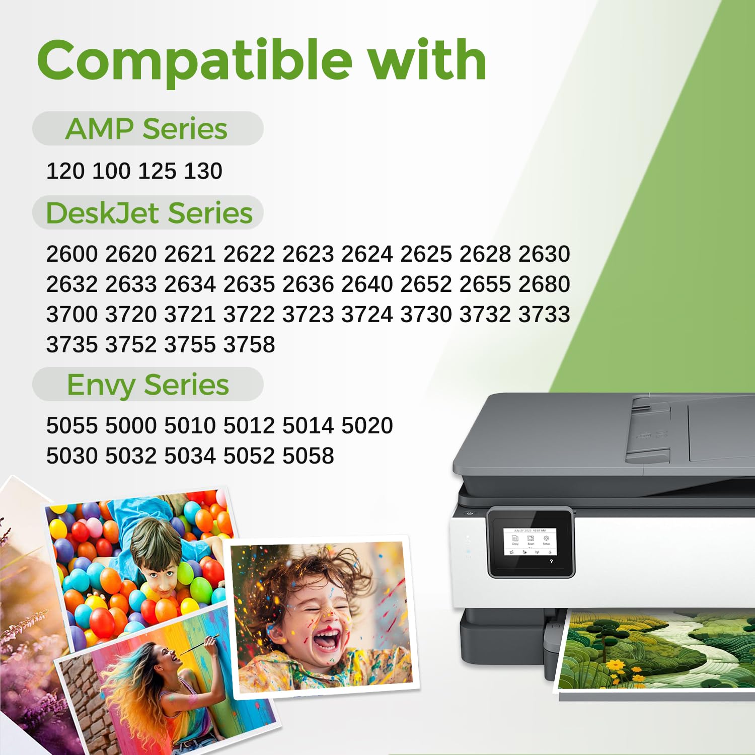 Ubinki 65XL Remanufactured Ink Cartridge Replacement for HP 65 XL 65XL HP65XL HP65 (Tri-Color, 2-Pack) Work with 5000 5055 3755 3700 3772 3722 2600 3752 2652 2655 2622 5052 5010 5014 Printers