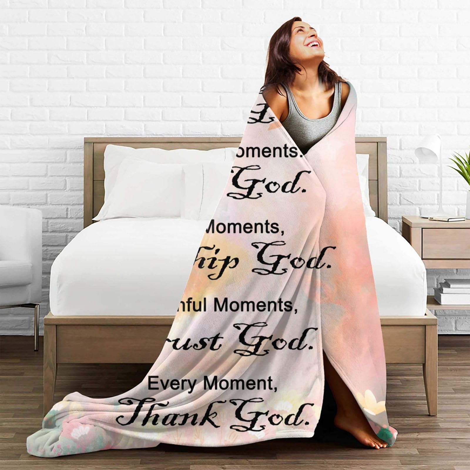 Christian Gifts for Women Faith, Inspirational Gifts for Women, Soft Throw Blankets for Women, Religious Gifts for Women/Men, Spiritual Gifts for Women, Personalized Blankets for Adults 40"x 50"