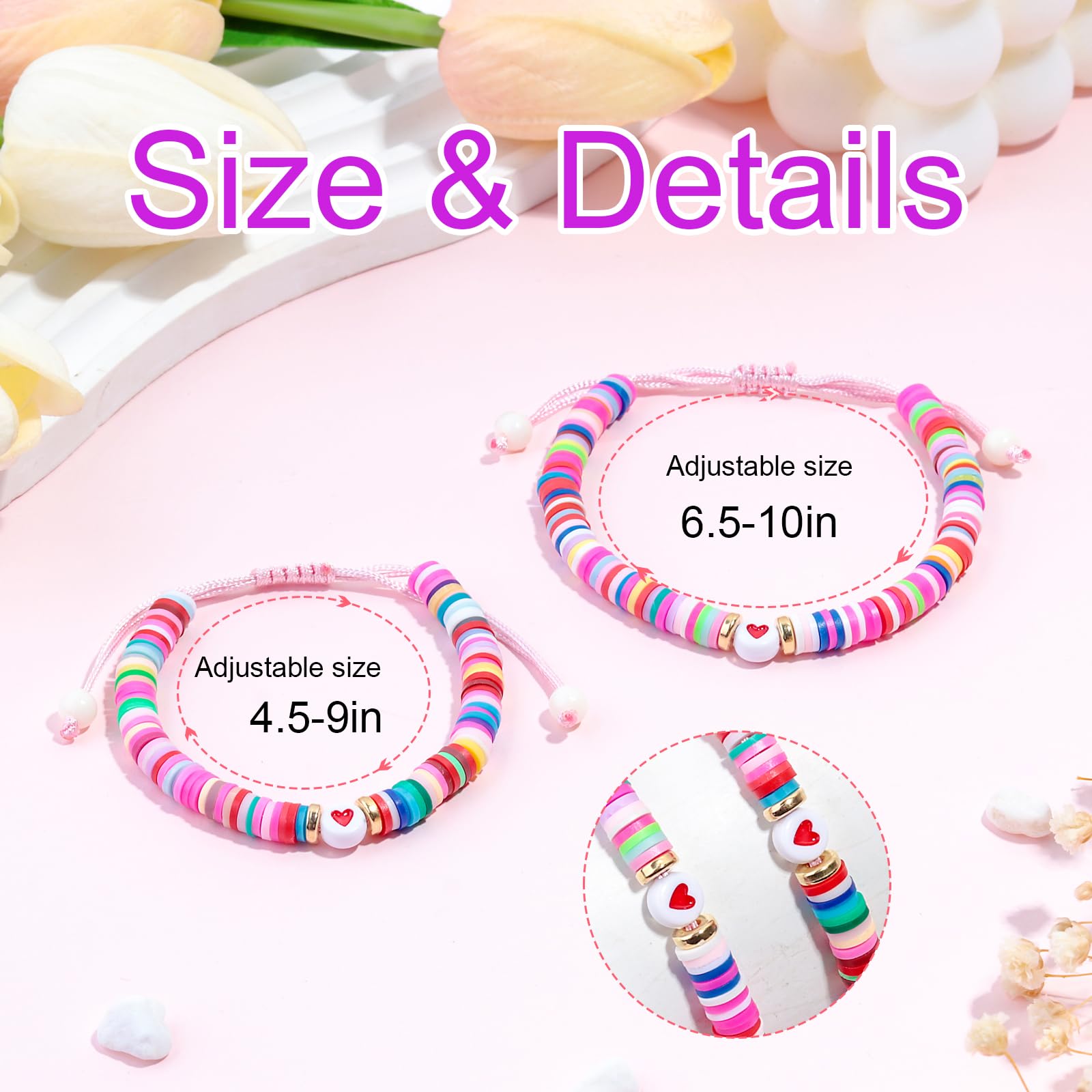 YUZHEJIE First Day of Kindergarten Pre-K Bracelet Mother Daughter Matching Bracelets Back to School Clay Beads Bracelets Jewelry Gifts (Colorful-Back to School)