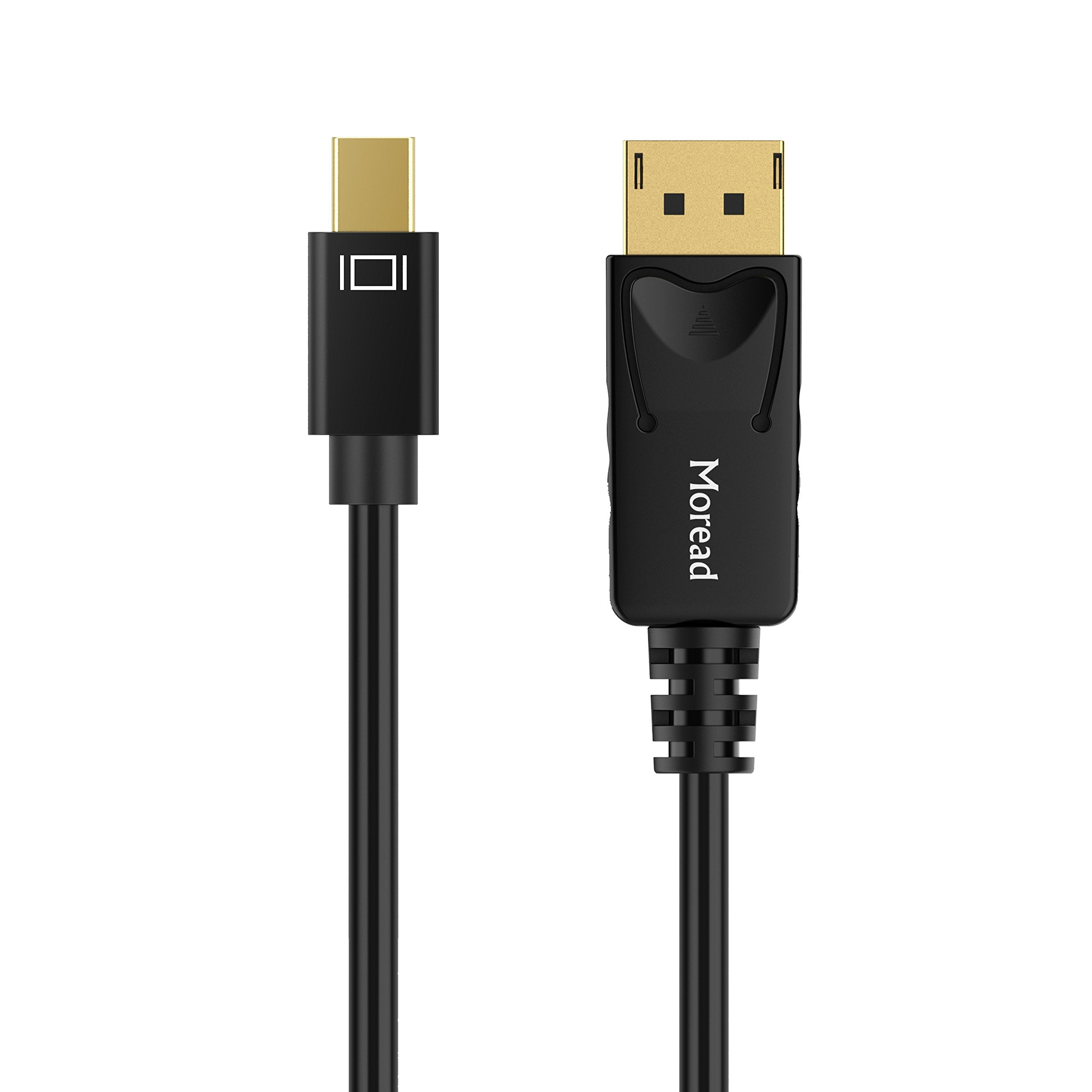 Moread Mini DisplayPort to DisplayPort Cable, 3 Feet, Gold-Plated DisplayPort to Mini DisplayPort (4K@60Hz, 2K@144Hz) Mini DP to DP Display Cable - Black