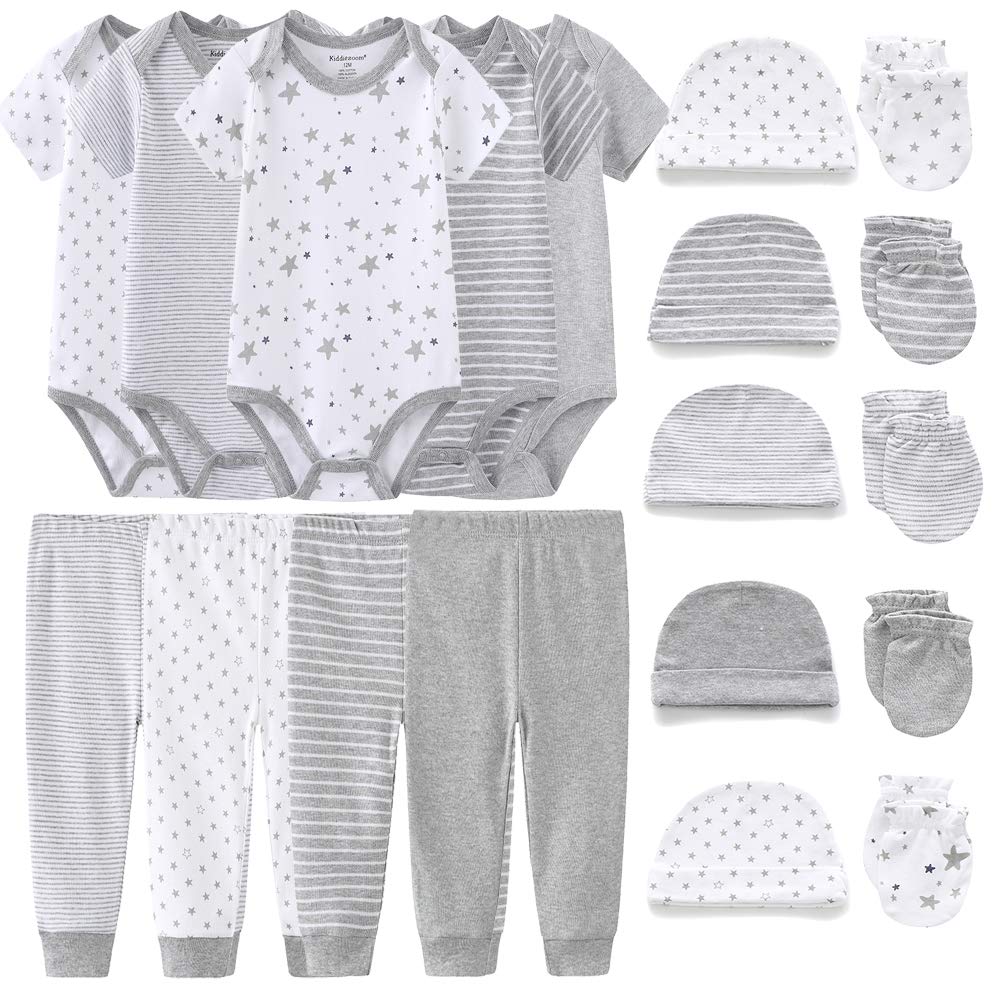 Kiddiezoom Unisex Baby Layette Essentials Giftset Clothing Set 19-Piece 3 Months