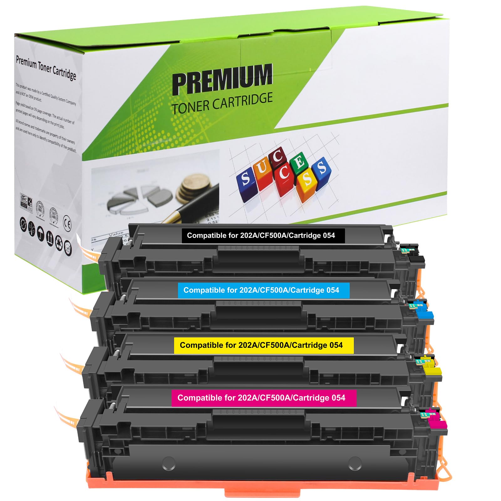 054 Toner Cartridge Set 054H MF644Cdw MF642Cdw Compatible Replacement for Canon 054 054H CRG-054 Color ImageCLASS MF644Cdw MF642Cdw LBP622Cdw MF641Cw Printer Ink (Black Cyan Magenta Yellow, 4-Pack)