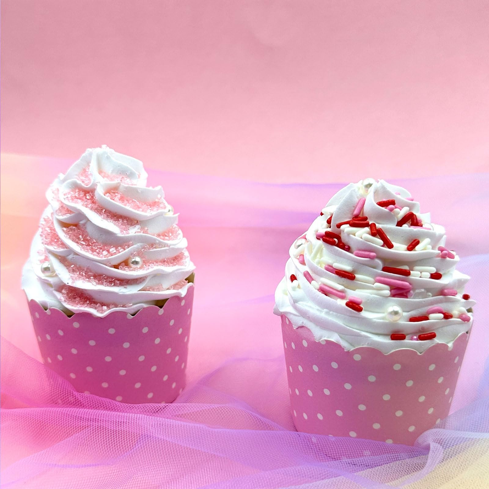 Valentines Sprinkles for Cake Decorating, Pink Heart Jimmies Frosting and Pearl Sprinkles Mix for Valentines Day Cookie Ice Cream Baking Cupcake Topping